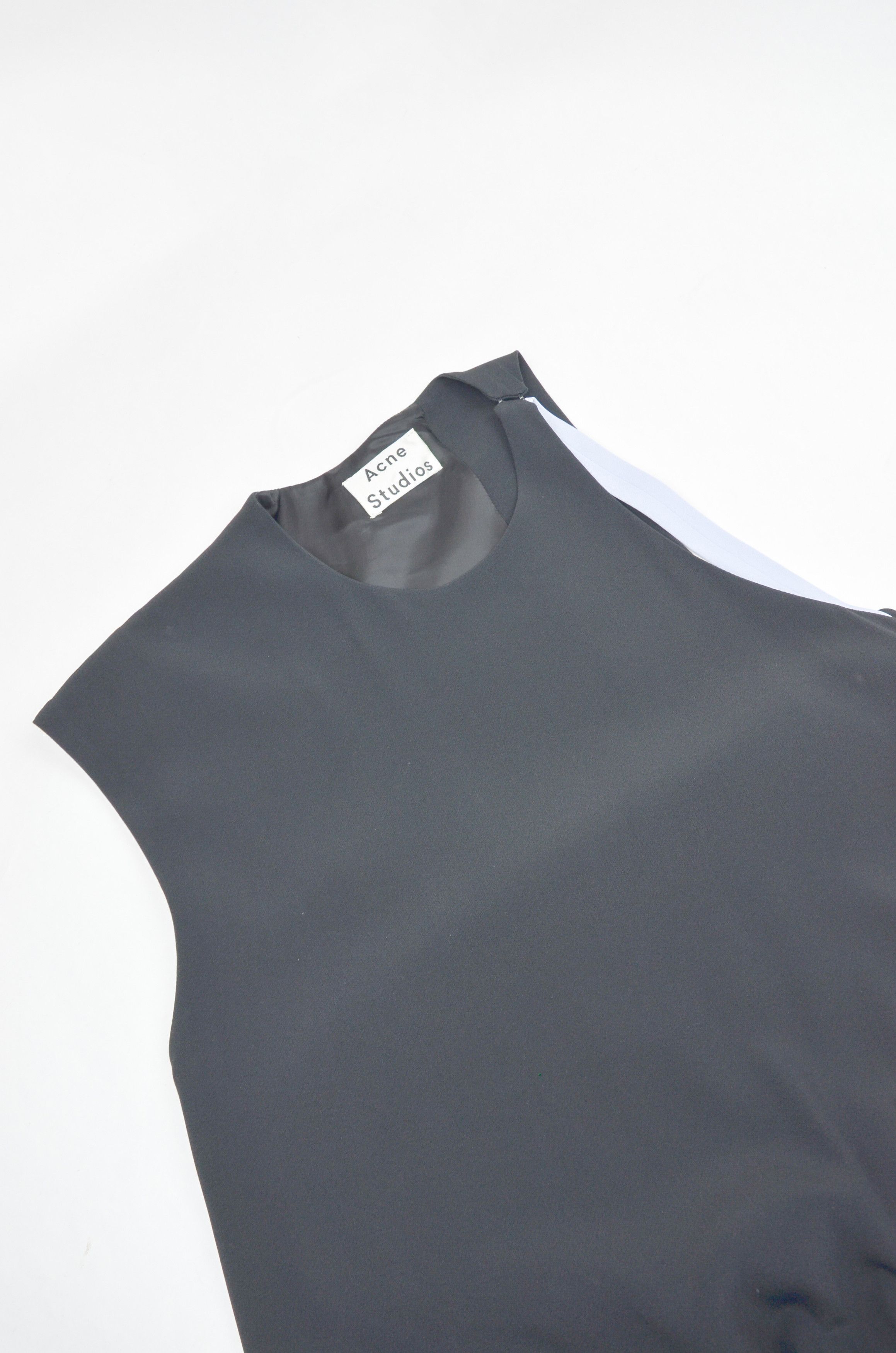 Acne Studios Acne Studios Asymmetric Black Maxi Dress Belted - Size 38 Size S / US 4 / IT 40 - 3 Thumbnail