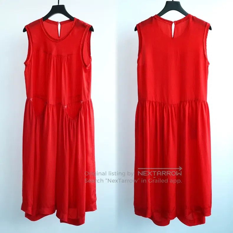 Comme des Garcons Comme Des Garcons Pleated Umbrella Hem Little Red Skirt Size S / US 4 / IT 40 - 6 Thumbnail