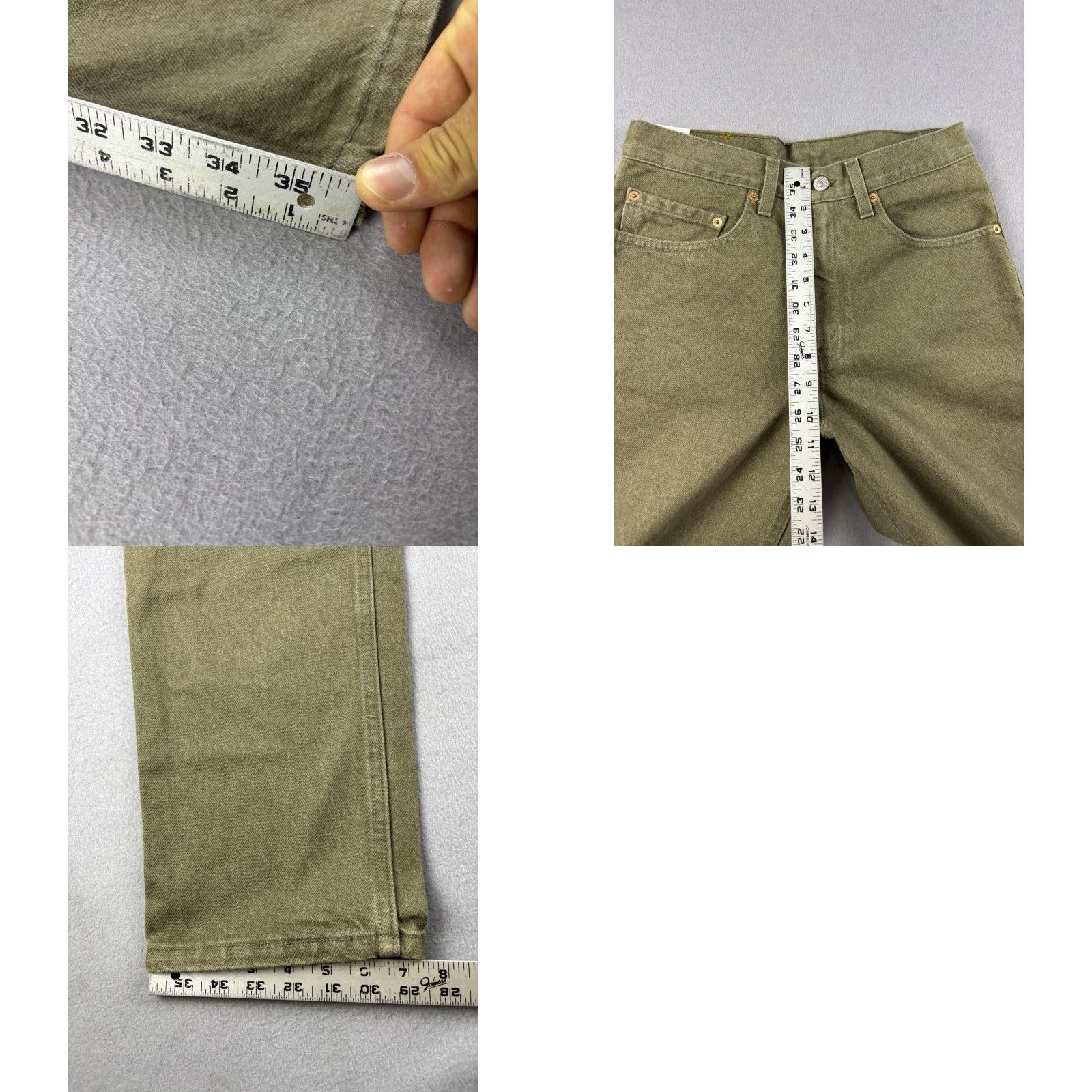 Levi's VINTAGE Levi’s 550 Jeans Men 31x36 Green Relaxed Fit 90s Size US 31 - 8 Thumbnail
