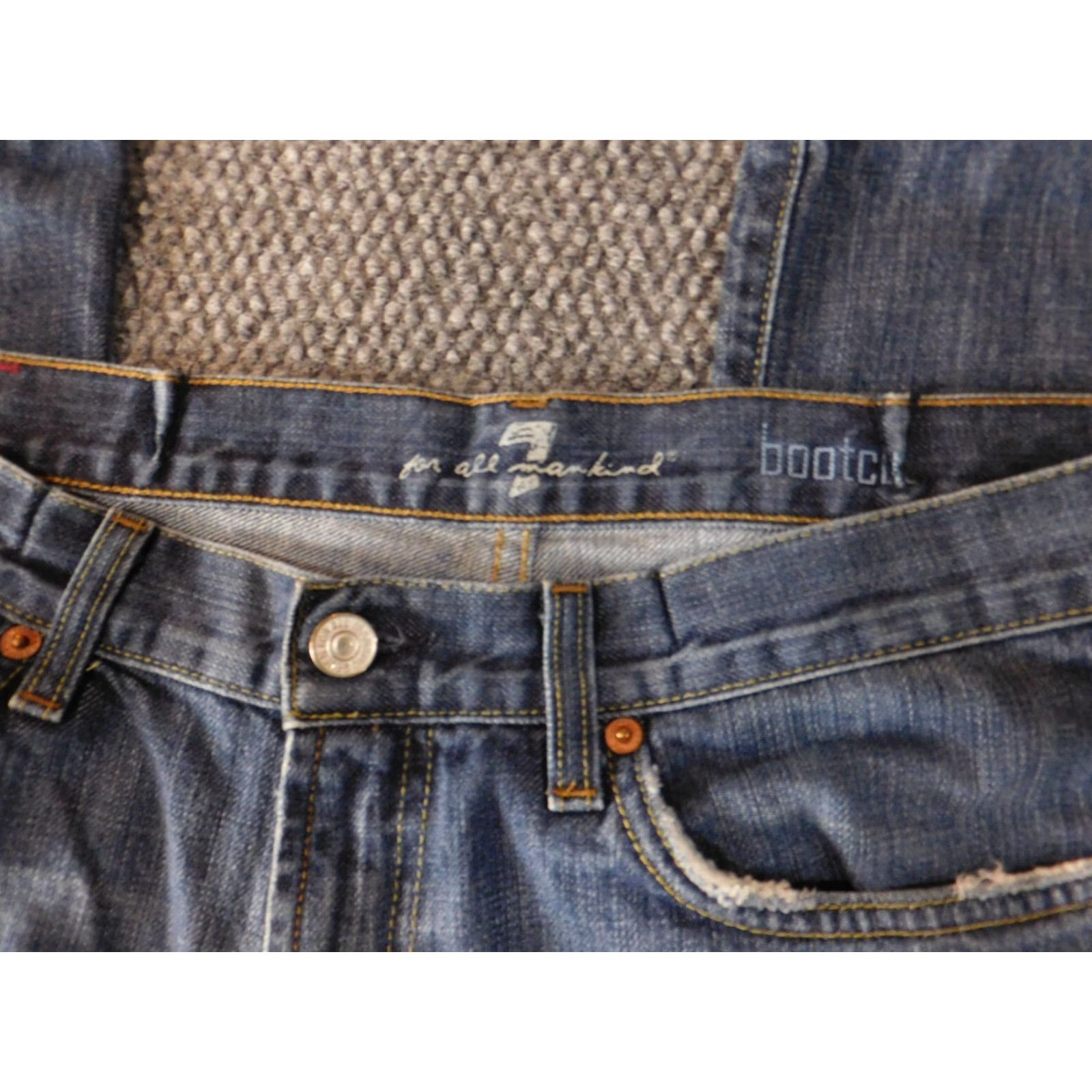 7 For All Mankind 7 For All Mankind Jeans Mens 33x28 Blue Denim Straight Regular Vintage? No (Note: Vintage: No) Size US 33 - 3 Thumbnail