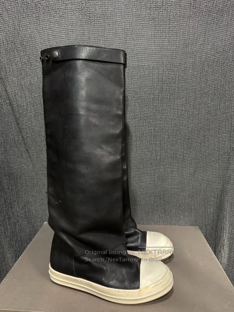 Rick Owens Rick Owens 14fw mainline cowhide elephant leg boots Size US 10 / EU 43 - 5 Thumbnail