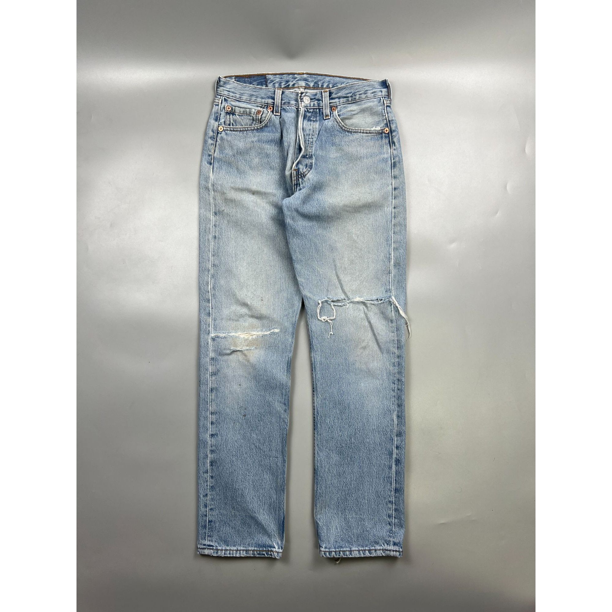 Levi's Levi’s 501 Made in USA Distressed Denim Jeans Pants (Y0902) Size 29" - 1 Thumbnail