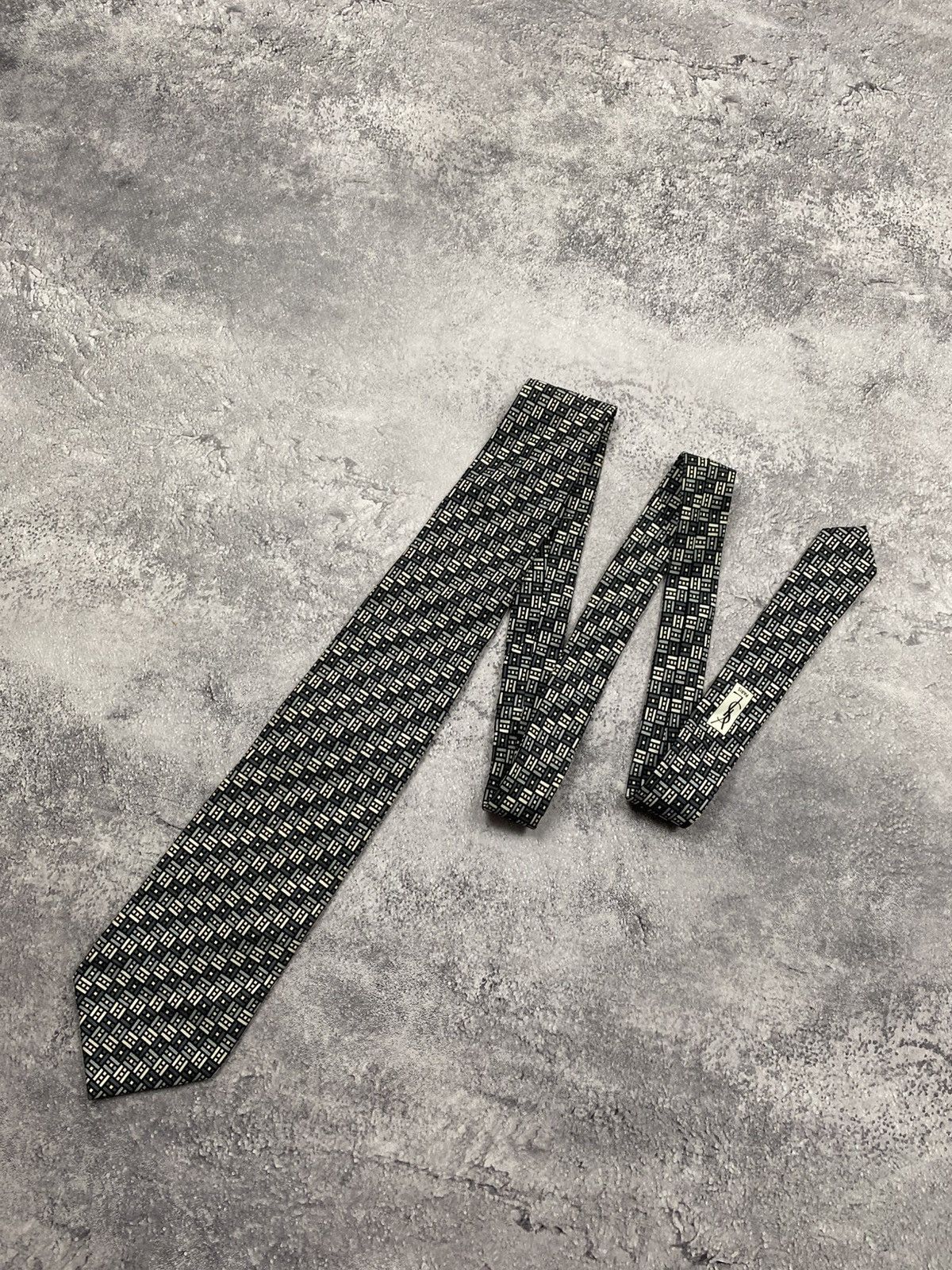Yves Saint Laurent Yves Saint Laurent Silk Necktie YSL Luxury Ties Monogram Size ONE SIZE - 9 Thumbnail