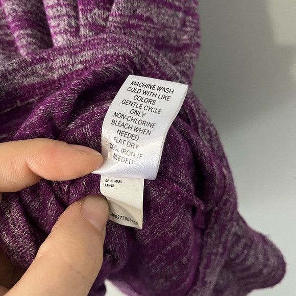 Apt. 9 Apt. 9 purple space dye cold shoulder Long Sleeve top Size L Size L / US 10 / IT 46 - 5 Thumbnail