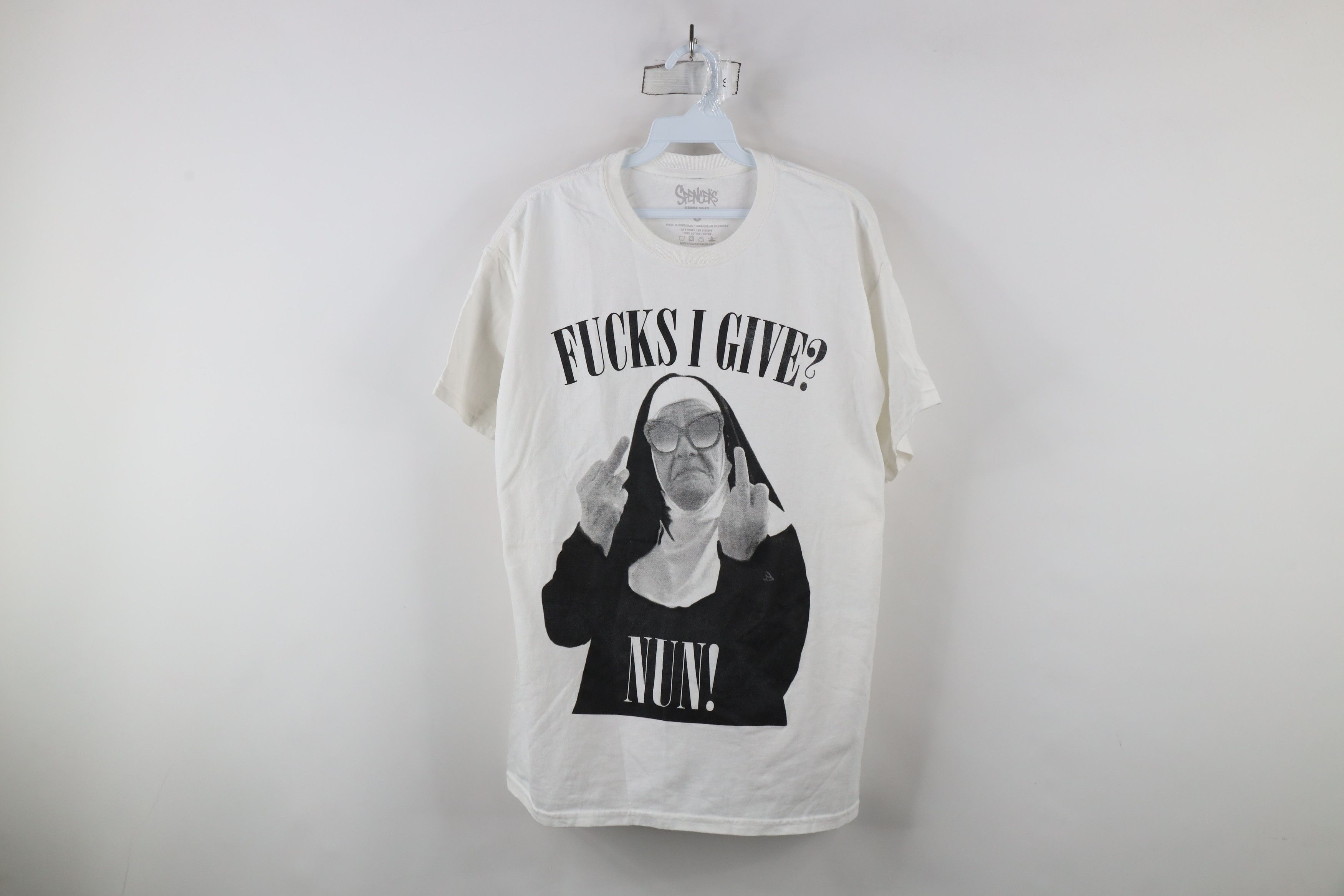 Vintage Streetwear F*cks I Give Nun Short Sleeve T-Shirt Cotton Size US L / EU 52-54 / 3 - 1 Thumbnail