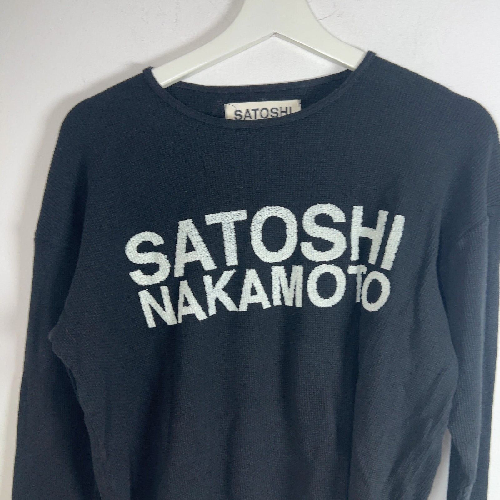Satoshi Nakamoto Satoshi Nakamoto Spell Out Logo Black Thermal Longsleeve Size US M / EU 48-50 / 2 - 2 Thumbnail