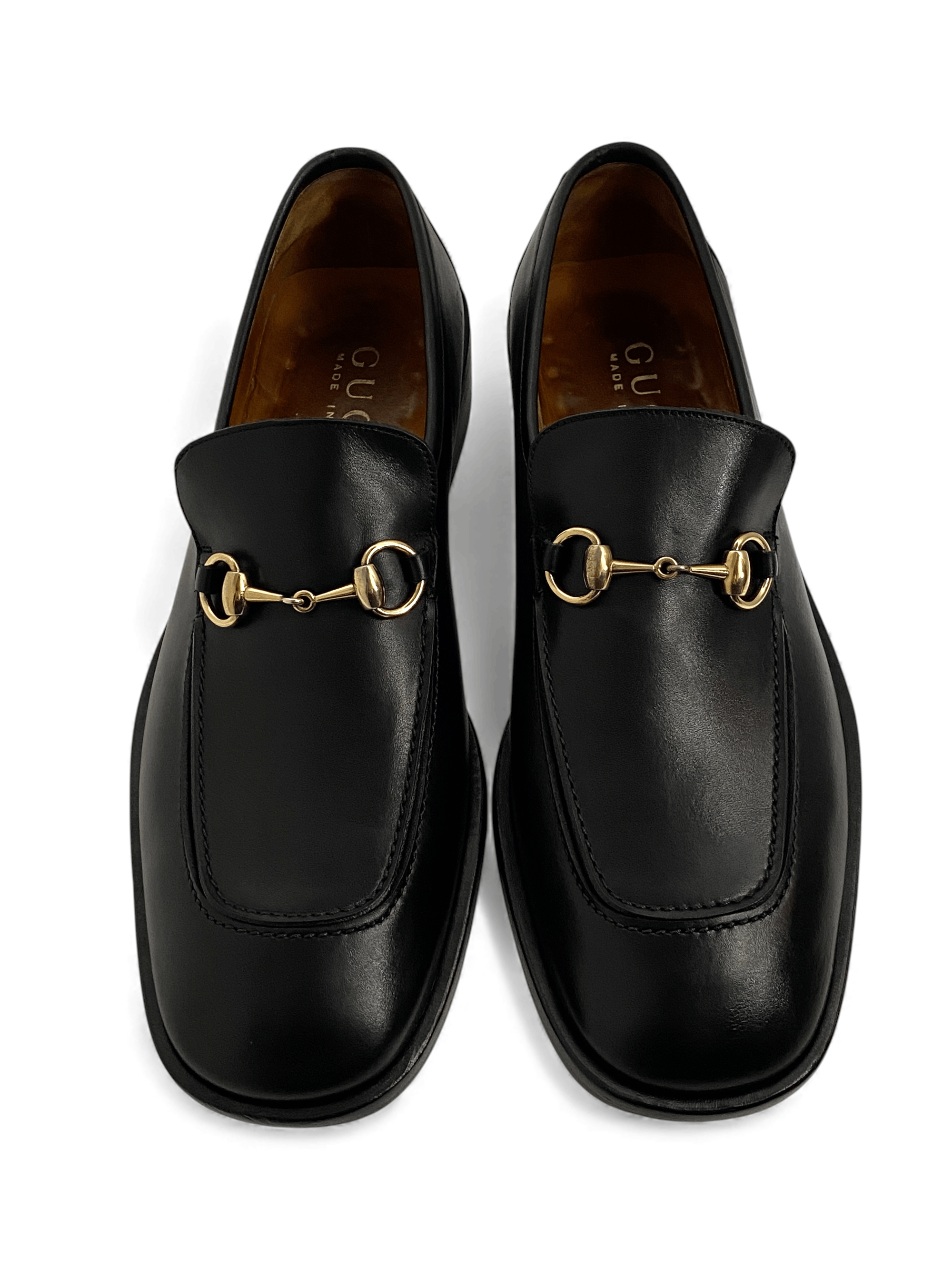 Gucci Gucci Horsebit GG Classic Dress Black Leather Loafers Shoes Size US 10.5 / EU 43-44 - 11 Thumbnail