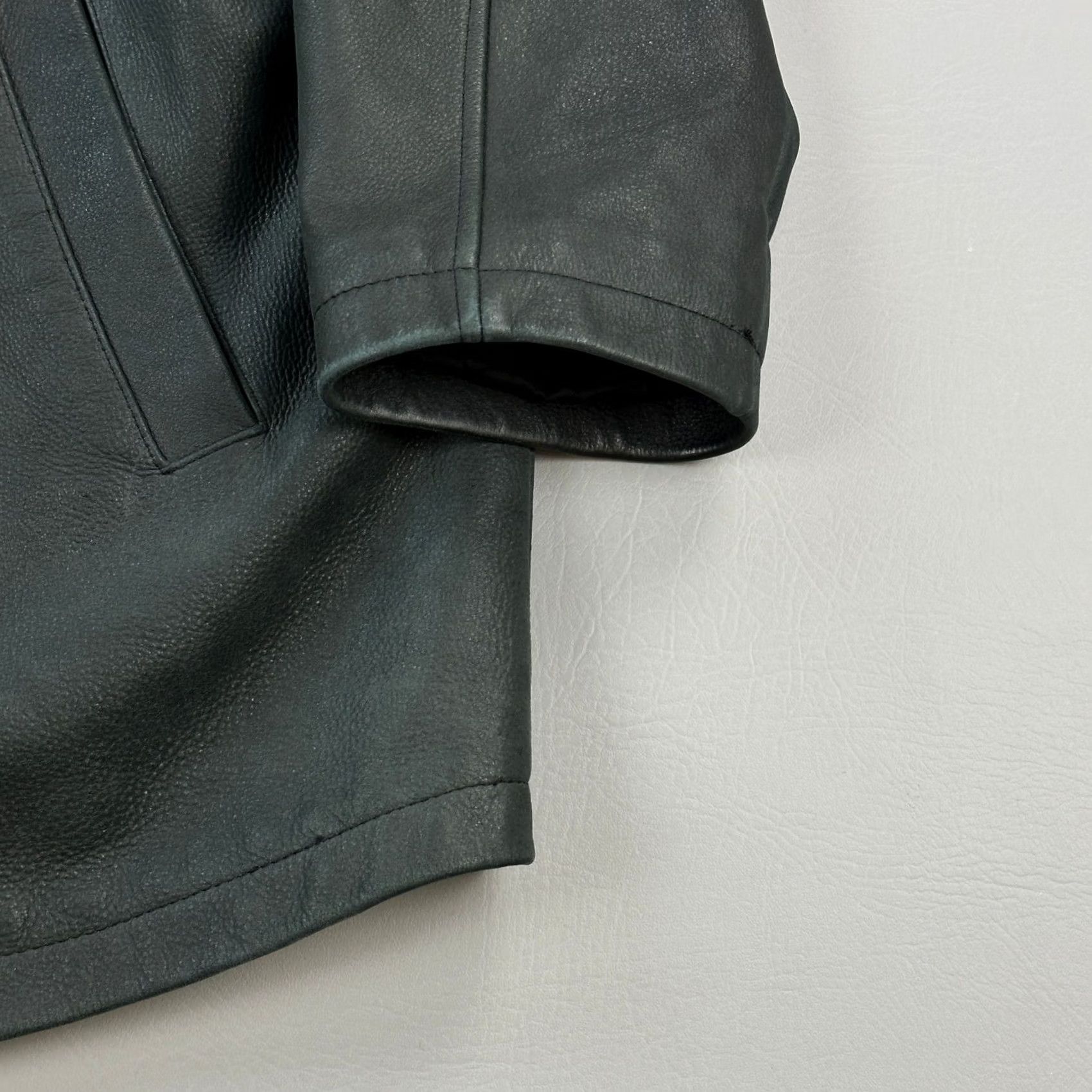 Eddie Bauer VINTAGE Eddie Bauer Jacket Mens Large Dark Gren Charcoal Leather Button Front Size US L / EU 52-54 / 3 - 3 Thumbnail