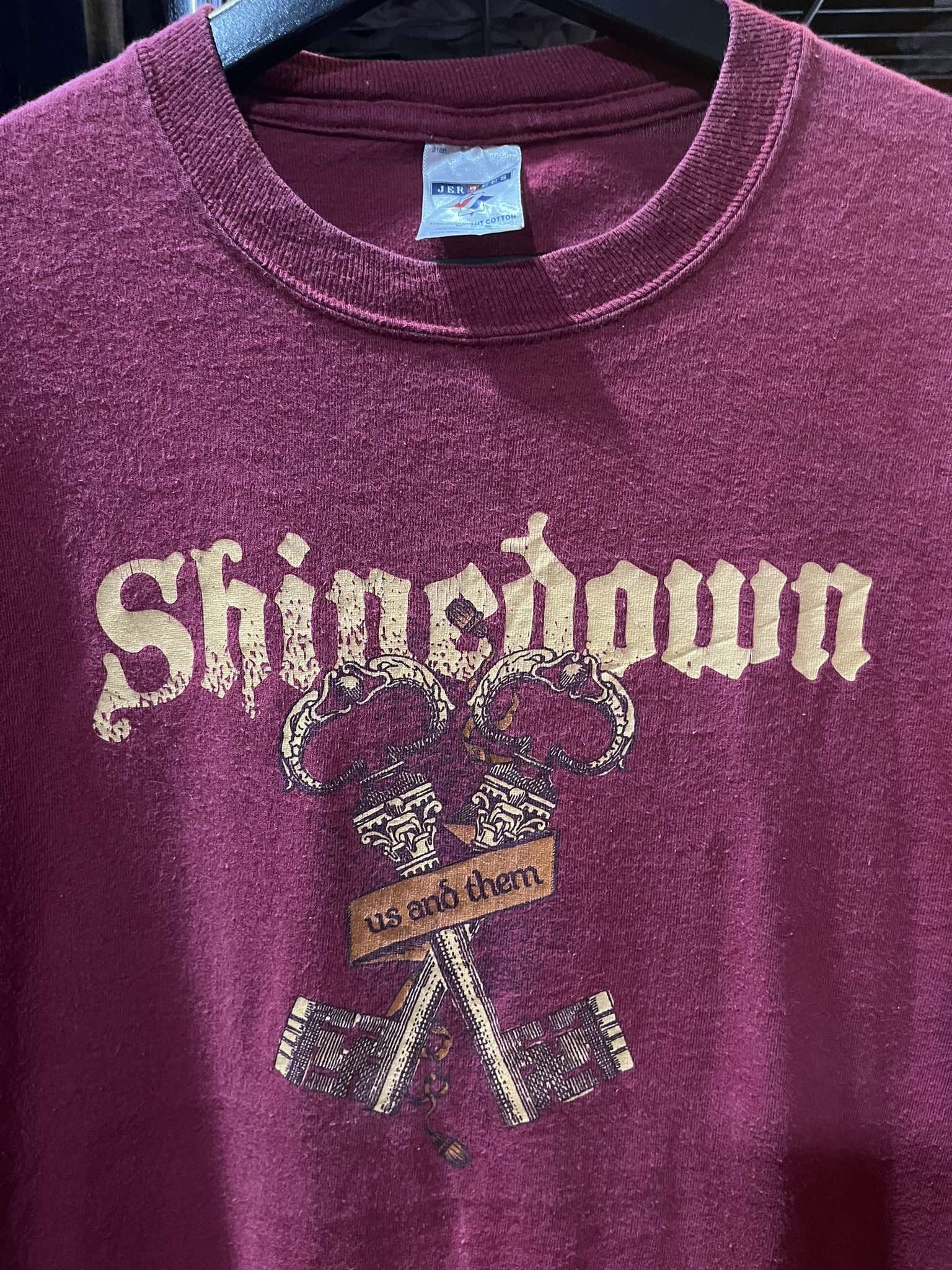Band Tees Shinedown Us and Them Alternative Metal Band Tee 00s Size US M / EU 48-50 / 2 - 2 Thumbnail