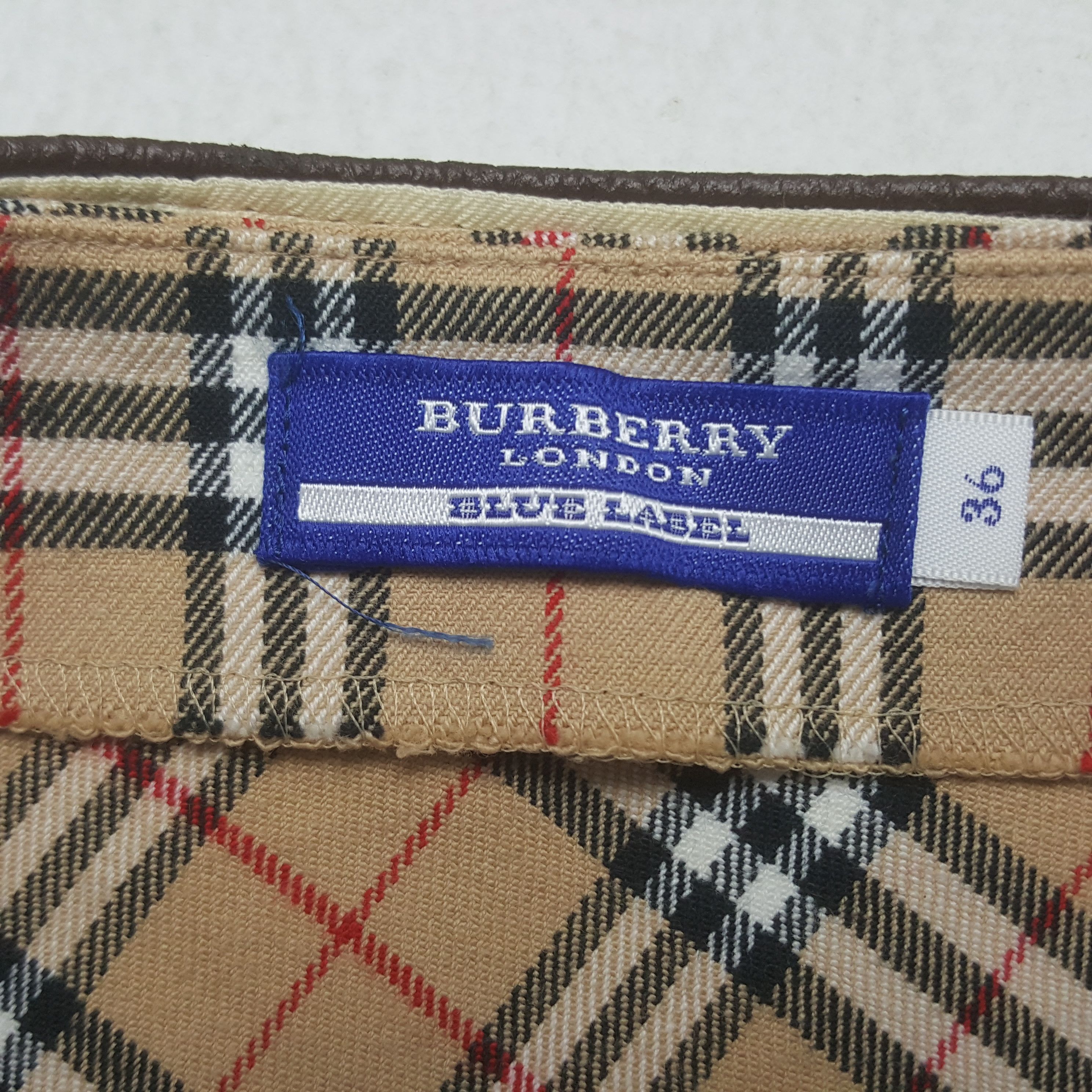 Vintage Burberry London Blue Label Nova Check Belt Skirts