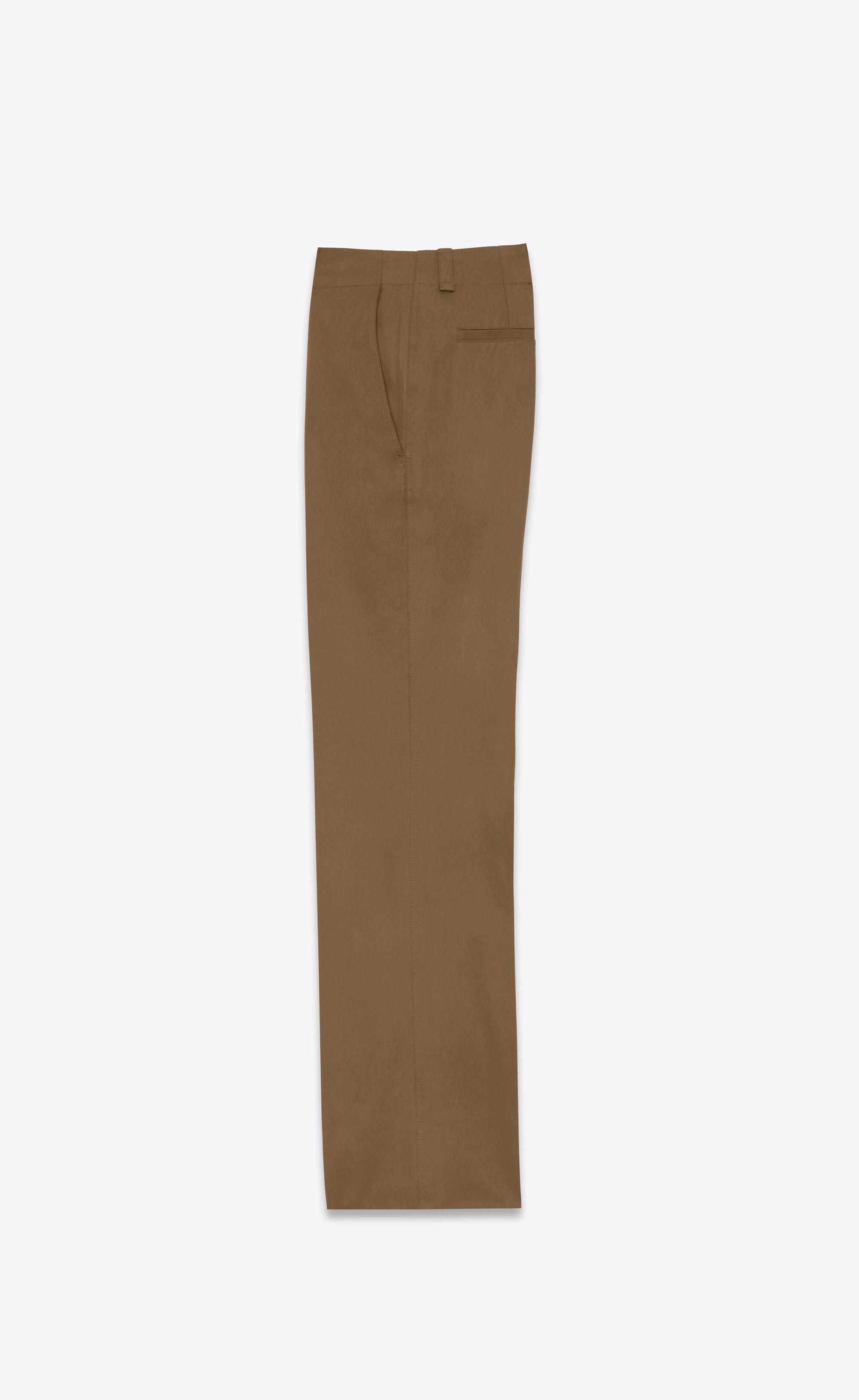 Saint Laurent Paris o1b1hav110525 786680 Pants in Cotton Twill in Brown Size 28" / US 6 / IT 42 - 2 Thumbnail