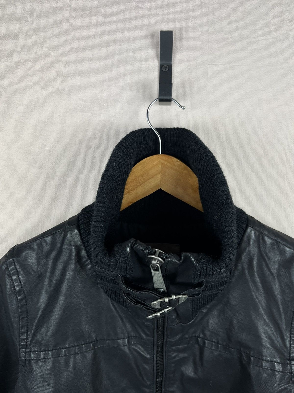 Diesel Vintage Diesel Biker Jacket Motorcycle Black Spalmatura Size US S / EU 44-46 / 1 - 3 Thumbnail
