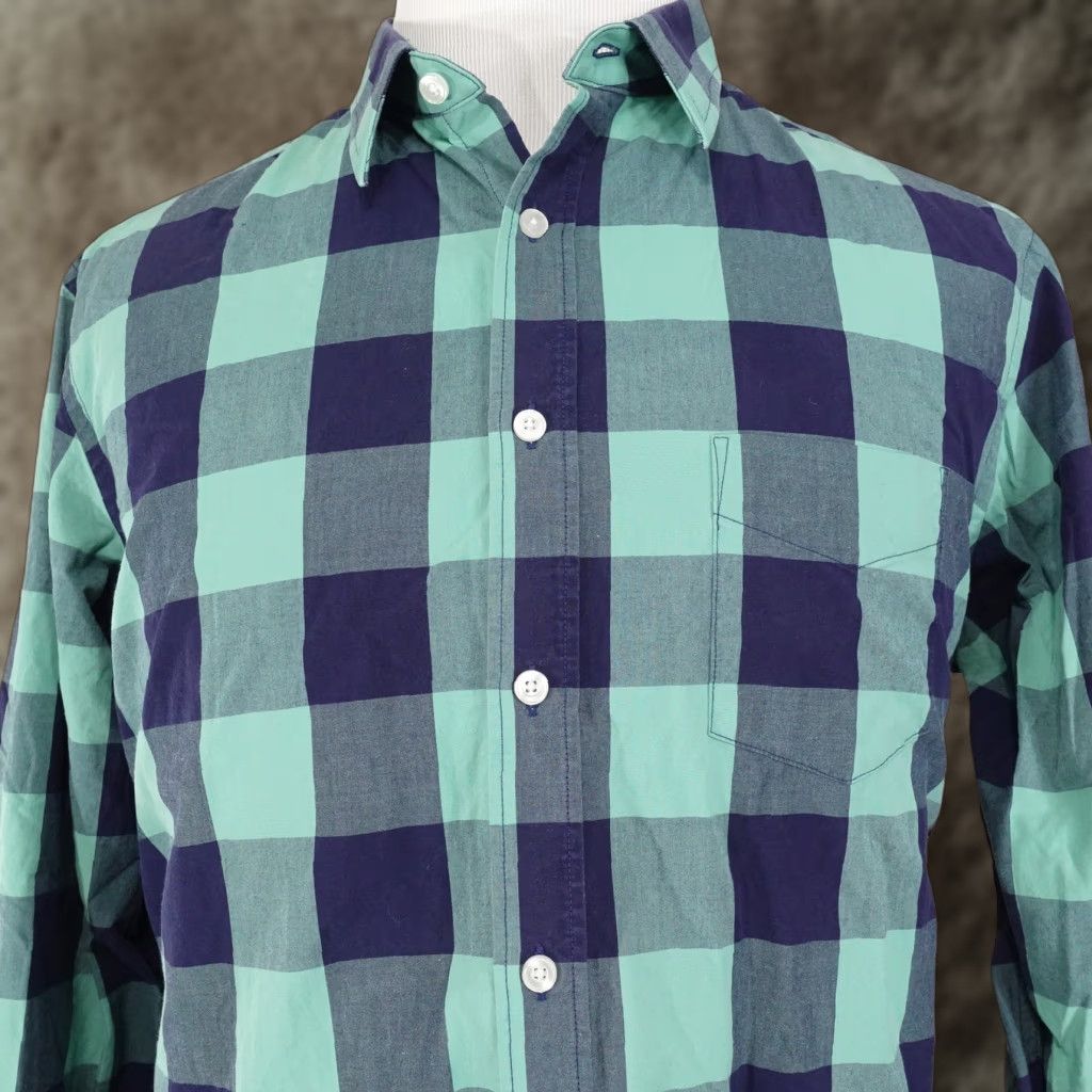 UNTUCKit VINTAGE UNTUCKit Green Check Button Down Shirt Men XL Cotton Casual Business Formal Wedding Size US XL / EU 56 / 4 - 1 Thumbnail