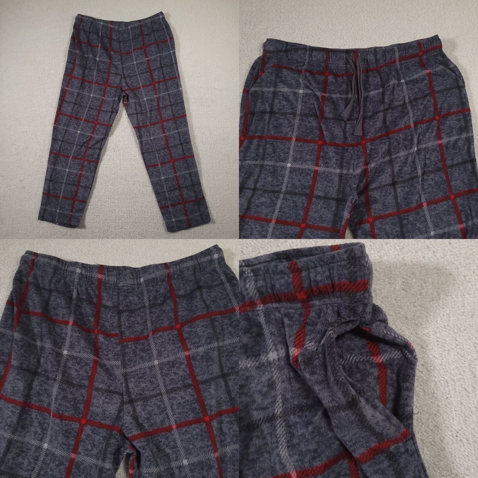 Vintage Cuddl Duds Pajama Pants Womens 2XL Gray Plaid Festive Holiday Lounge Size 40" / US 18 - 8 Thumbnail