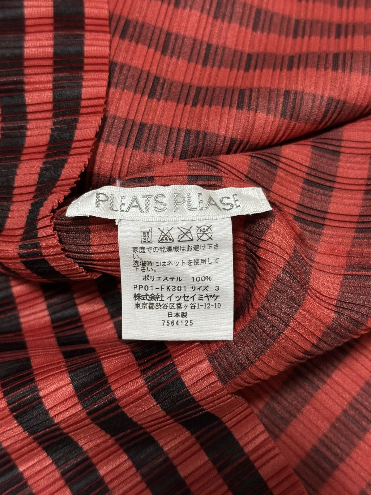 Pleats Please Issey Miyake PLEATS PLEASE Pleated Striped Print Top and Arm Cover Size M / US 6-8 / IT 42-44 - 5 Thumbnail