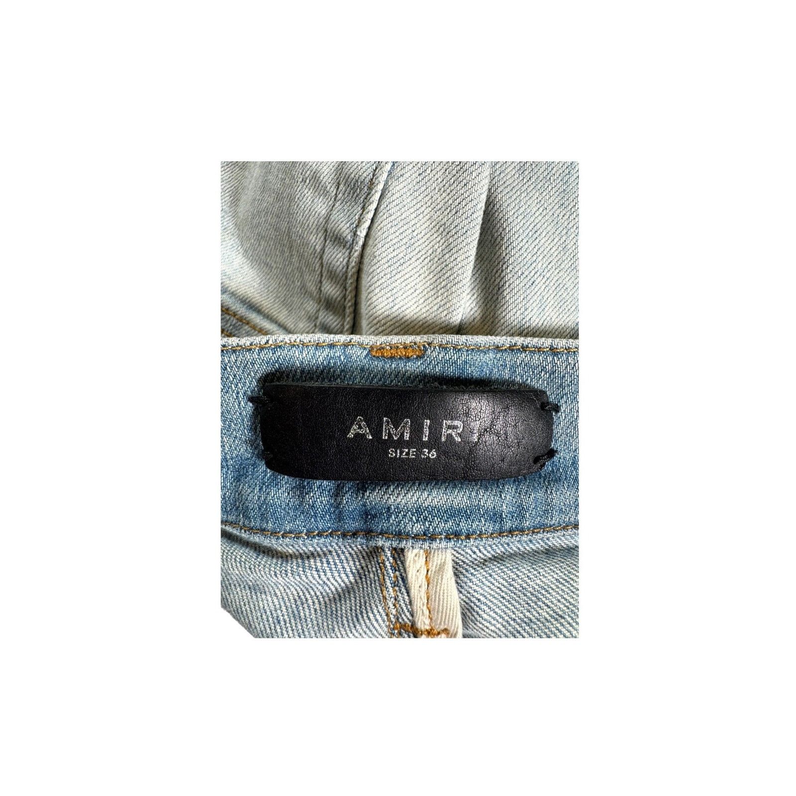 Amiri Amiri MX1 Plaid Patch Light Wash, Blue & Burgundy Jeans Size US 36 / EU 52 - 4 Thumbnail