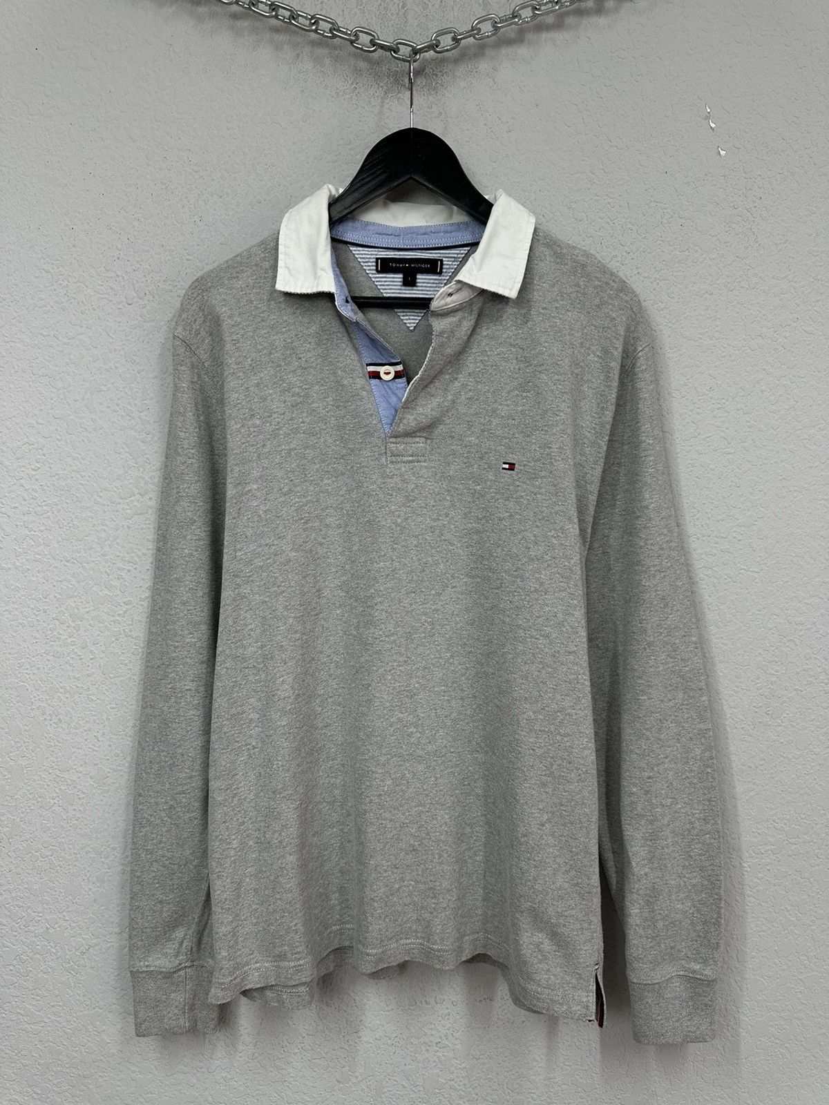 Tommy Hilfiger Vintage Regby Tommy Hilfiger Y2k Shirt Cotton Streetwear Size US L / EU 52-54 / 3 - 2 Thumbnail