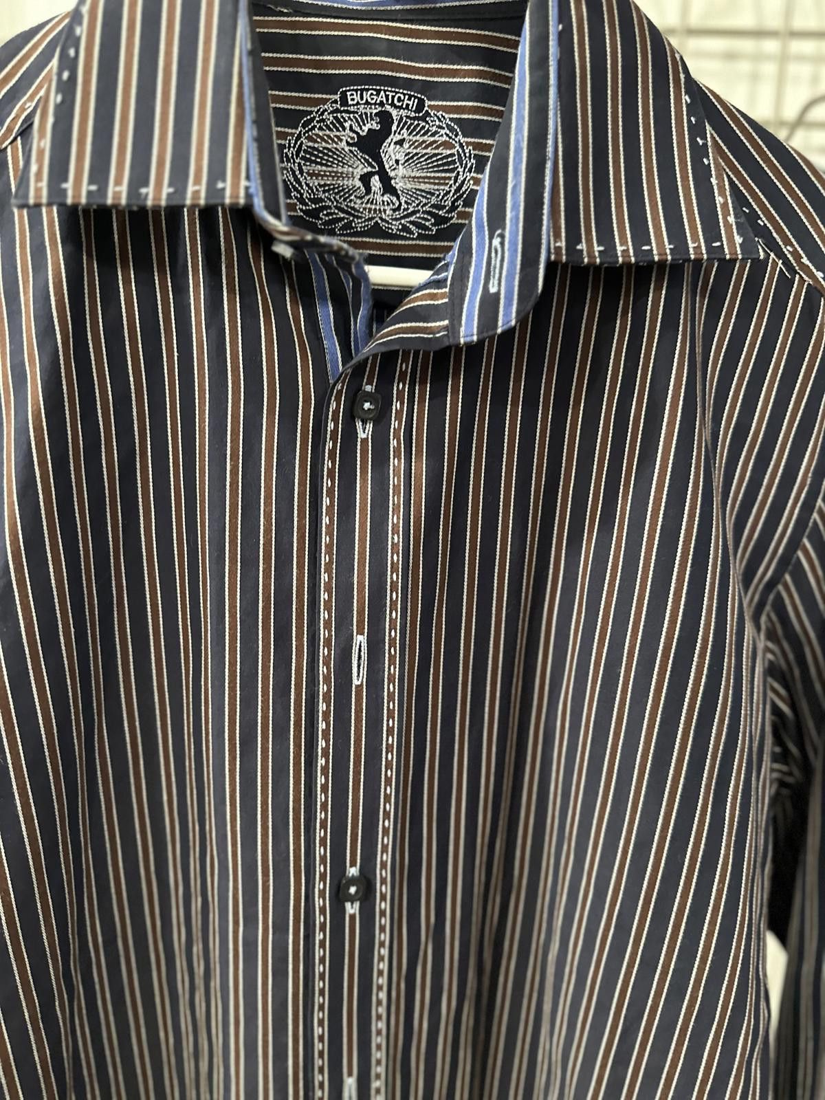 BUGATCHI BUGATCHI UOMO Size medium SHAPED FIT SHIRT Orig $150 Size US M / EU 48-50 / 2 - 7 Thumbnail
