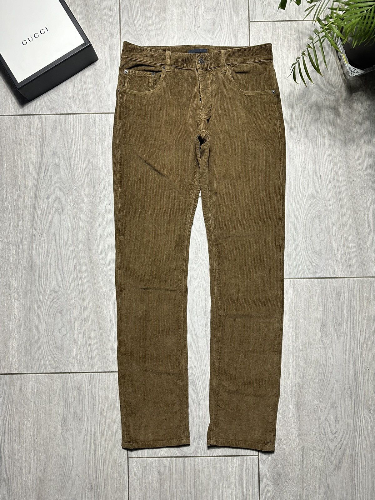 image of Avant Garde Mens Velvet Pant Prada Milano in Brown (Size 30)