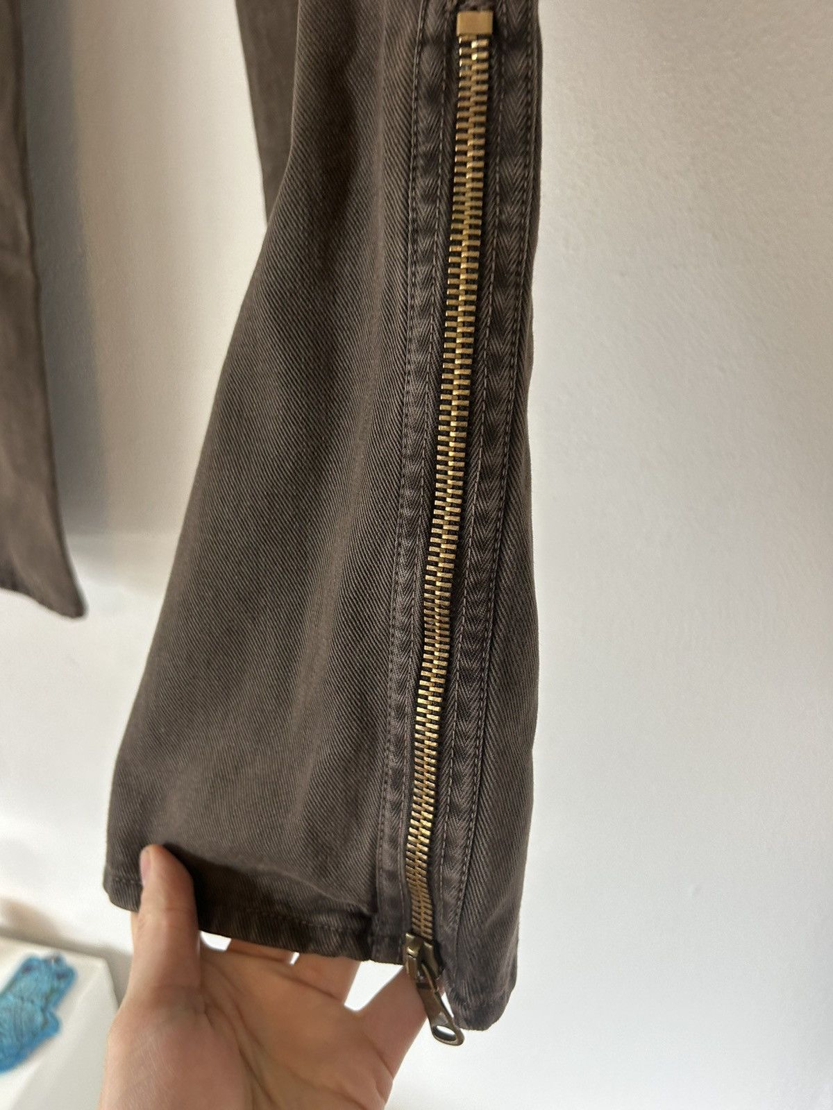 Dolce & Gabbana Dolce & Gabbana Brown Denim Pants with Gold Zippers Size US 32 / EU 48 - 11 Thumbnail