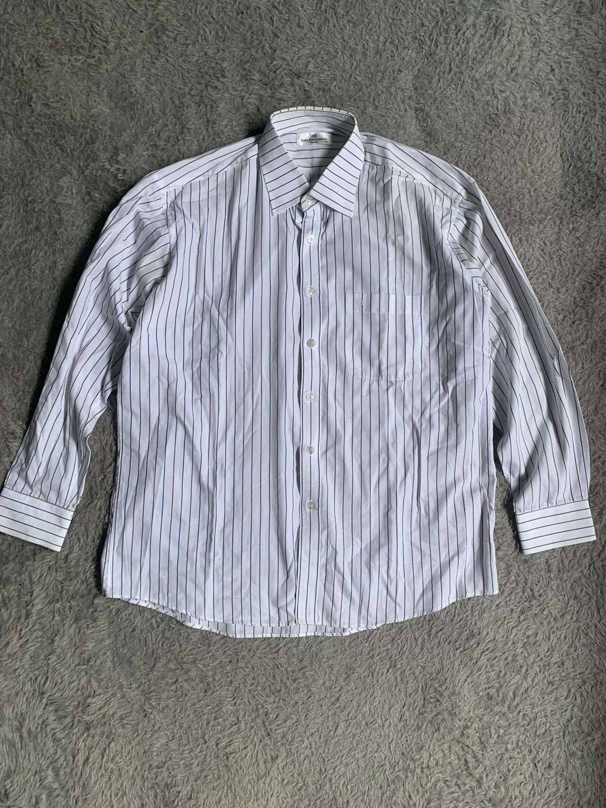 Balenciaga × Vintage Vintage Balenciaga Button Shirt Size US L / EU 52-54 / 3 - 1 Thumbnail