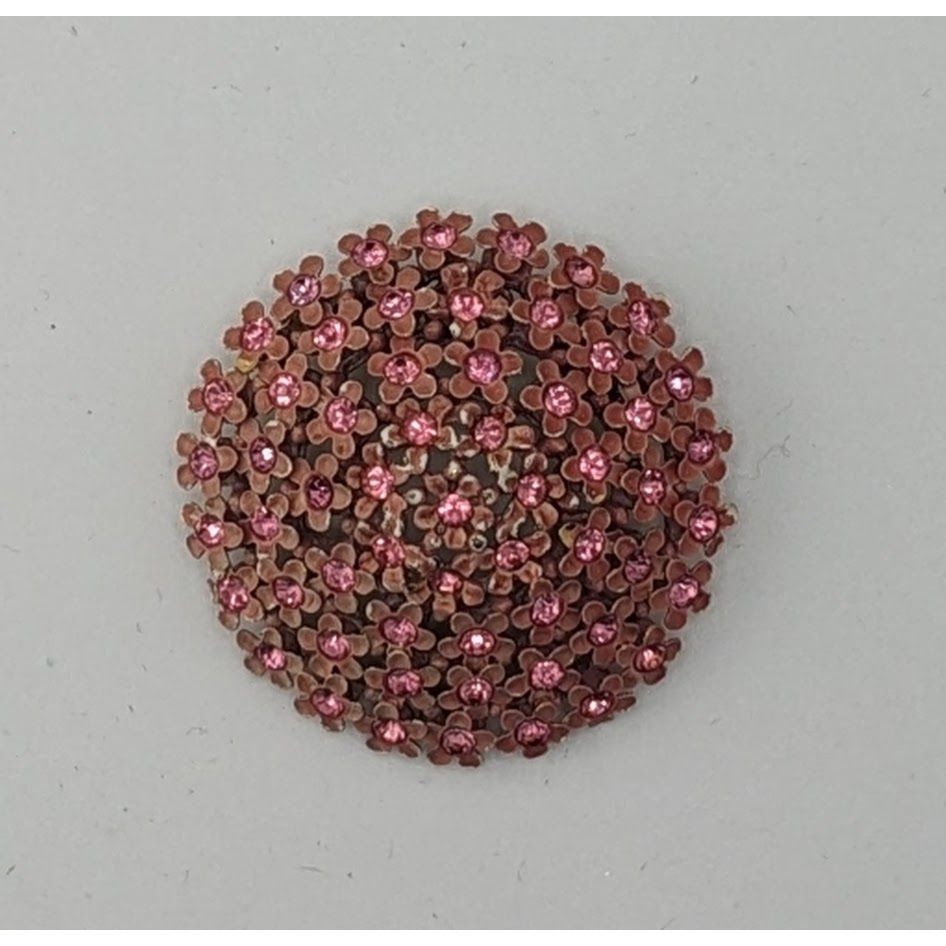 Other Vintage Pink Rhinestone Floral Dome Brooch Size ONE SIZE - 4 Thumbnail