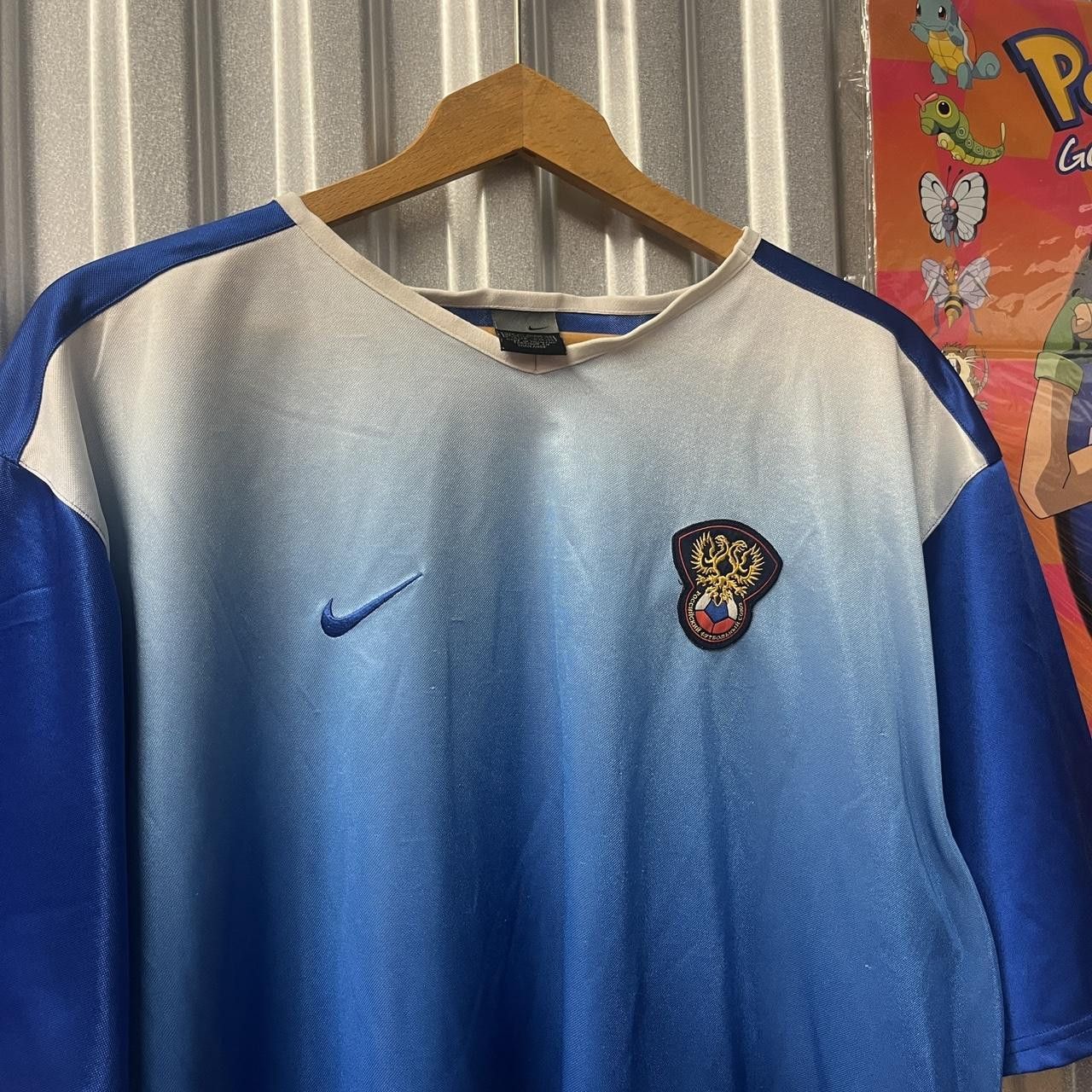 Nike VTG Y2K 02-04 Nike Home Russia Football Soccer Blue Jersey Size US XL / EU 56 / 4 - 1 Thumbnail