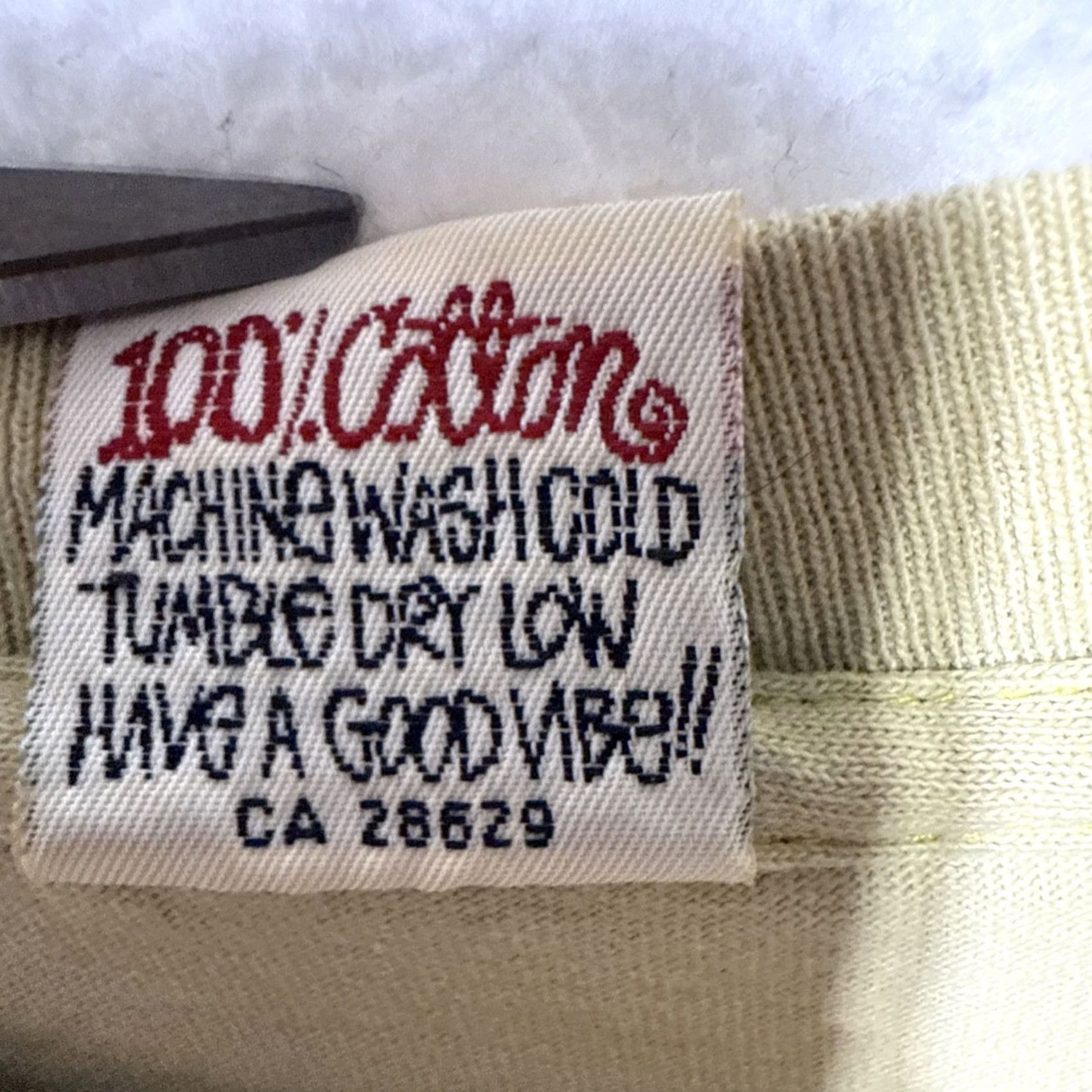 Vintage VINTAGE Stussy T-Shirt 2XL Men Beige Crew Neck Short Sleeve Graphic Print 90s Grunge USA World Tour 93-96 Rare Size US XXL / EU 58 / 5 - 7 Thumbnail