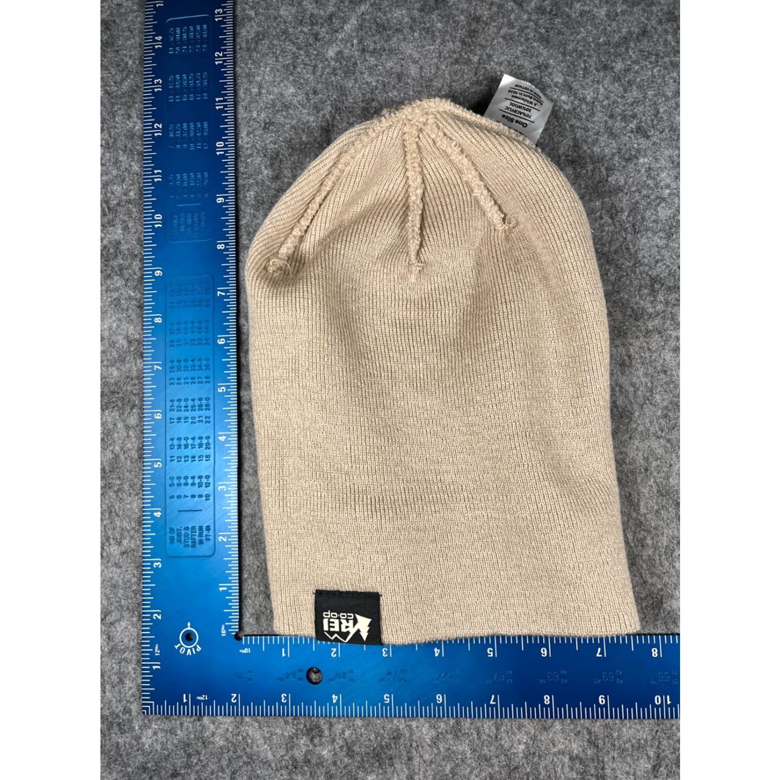 Vintage REI Co-op Beanie Toque Adult One Size Beige Knit Acrylic Wool Blend Hat Mens Beanie Cap Camp Outdoor Fishing 90s Size ONE SIZE - 5 Thumbnail