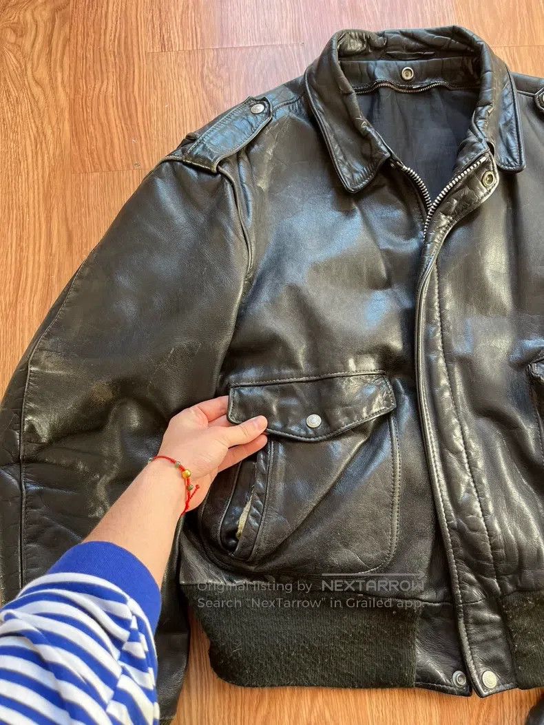 Schott Schott A2 Flight Leather Jacket Size US L / EU 52-54 / 3 - 4 Thumbnail