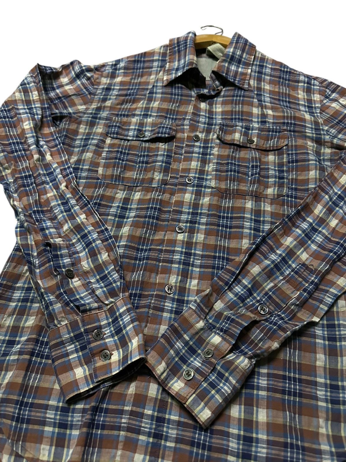 GOA GOA button snap long sleeved plaid double pocket Size US M / EU 48-50 / 2 - 4 Thumbnail