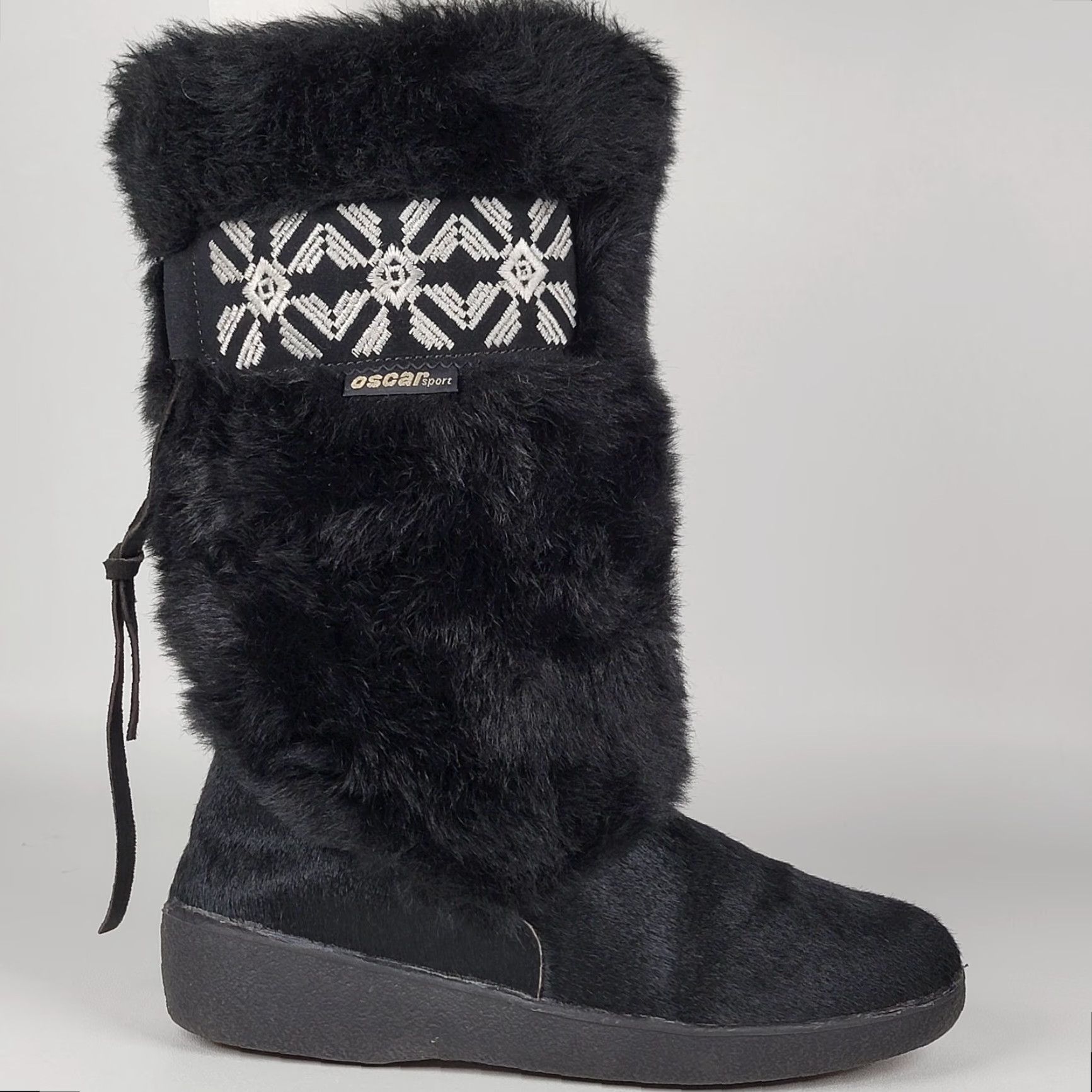 Vintage VINTAGE Technica Goat Hair Black Boots Women US 7 EU 38 Mid-Calf Pull On Snow Boot Ski Womens Size US 5 / IT 35 - 3 Thumbnail