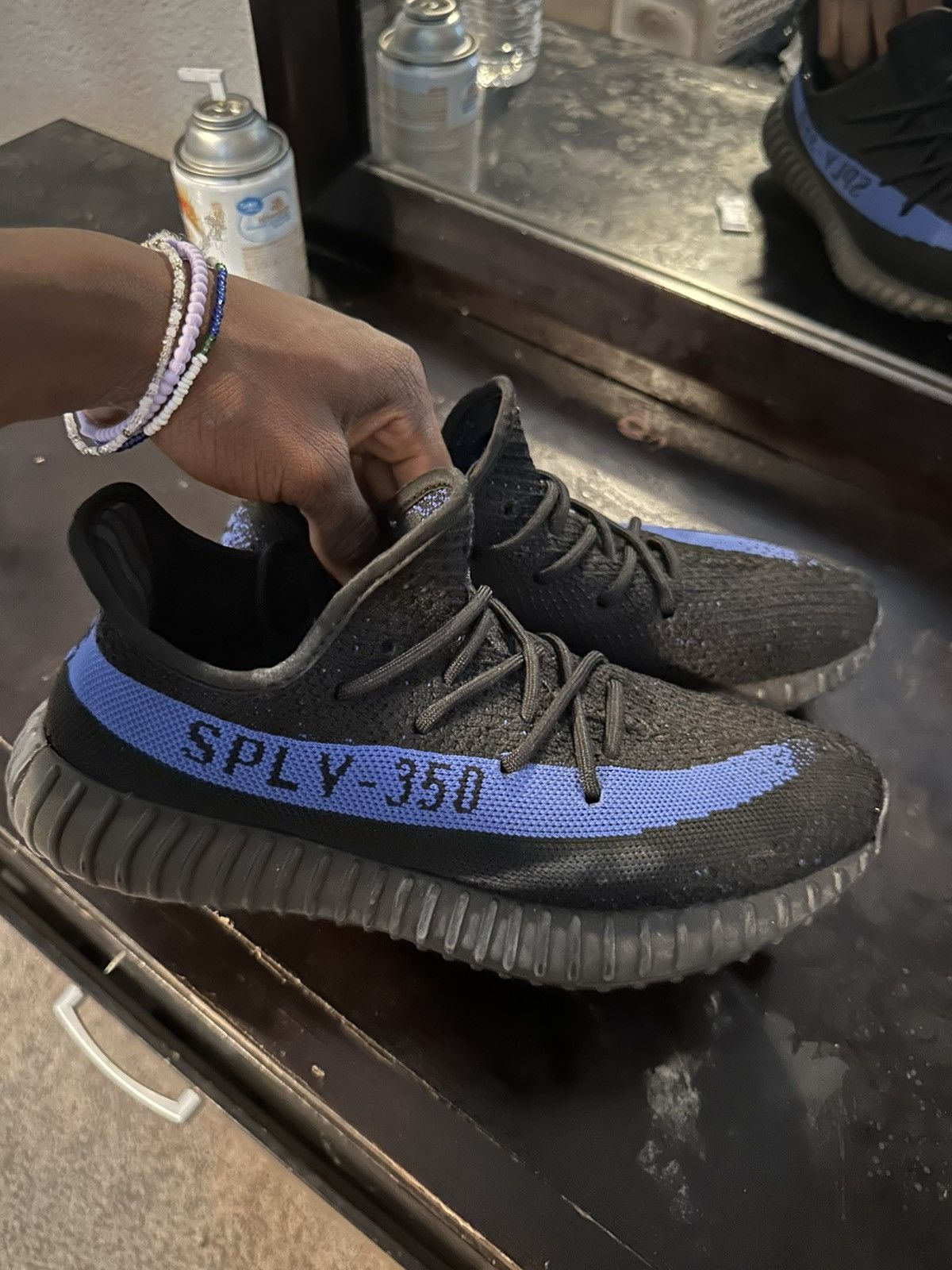 Yeezy Yeezy 350 black and blue Size US 8.5 / EU 41-42 - 8 Thumbnail