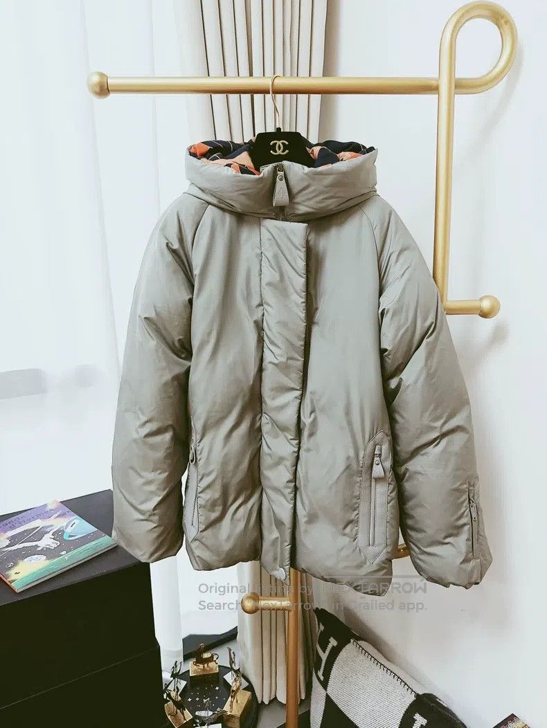 Hermes Hermes Teal Long Sleeve Hooded Ski Down Jacket with Colorf Size XS / US 0-2 / IT 36-38 - 1 Thumbnail