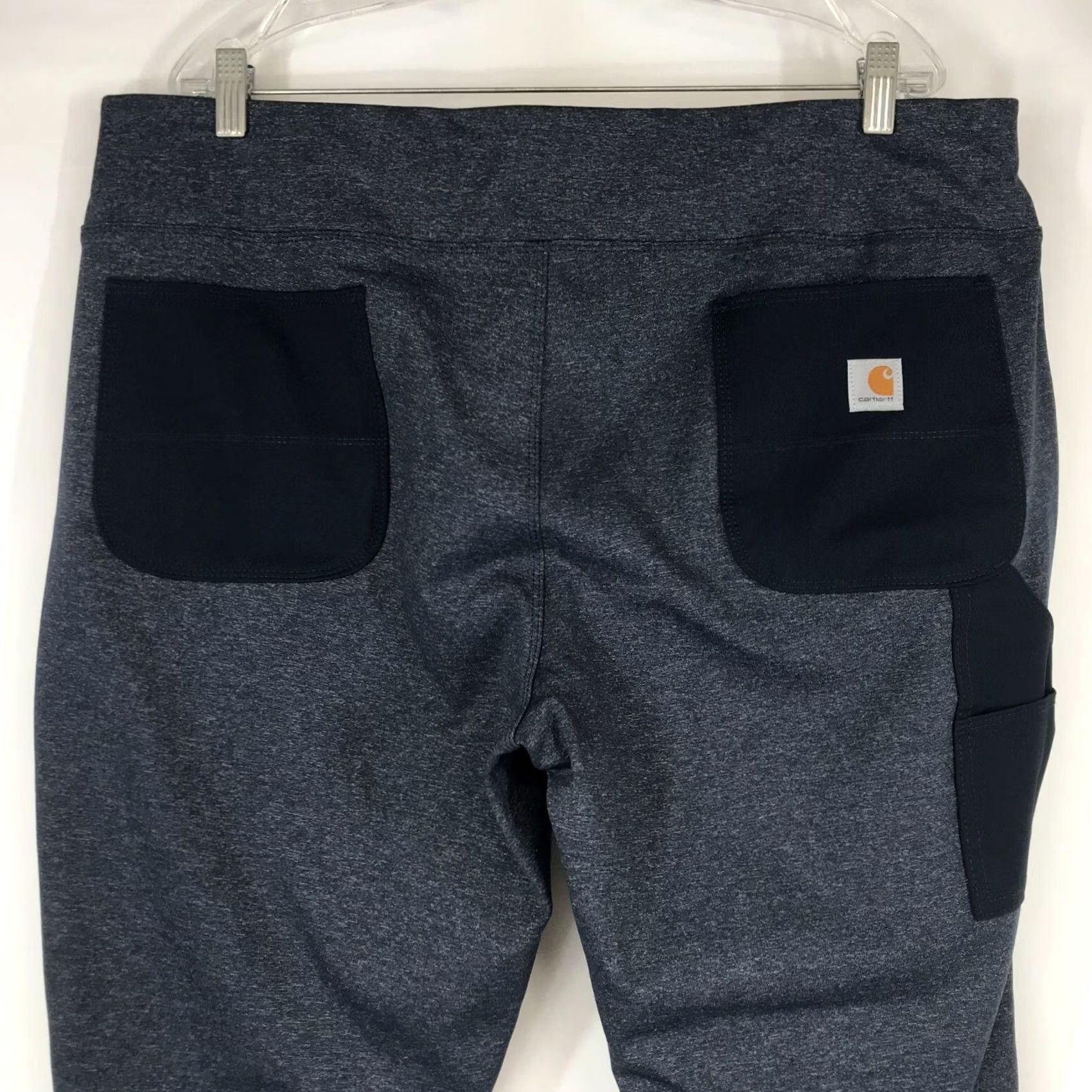 Carhartt CARHARTT Womens XXL TALL PANTS Grayish Blue Fitted Elastic Waist Pull-On Size 42" / US 20 - 7 Thumbnail