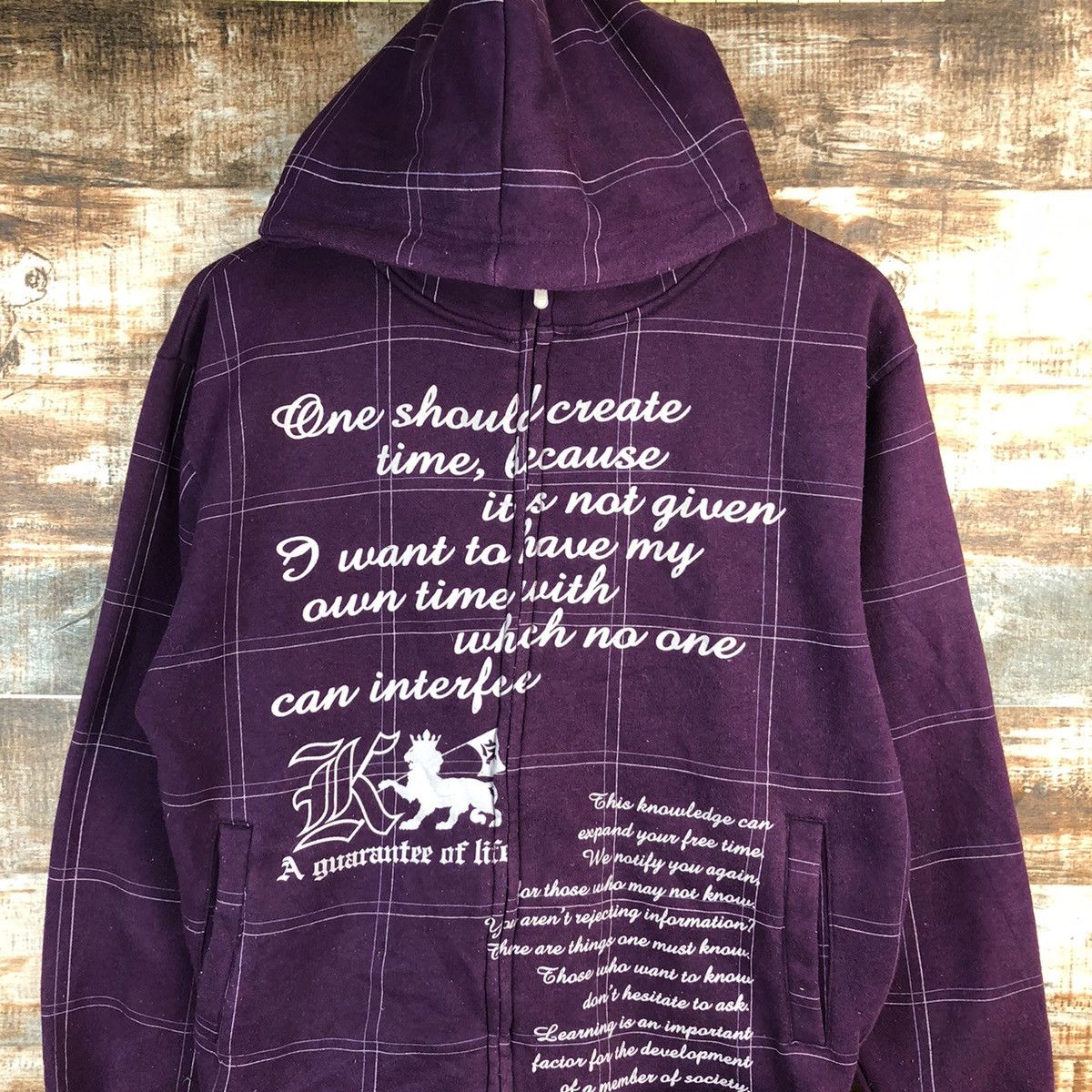 Japanese Brand Famock Purple art vintage Hoodie sweatshirt #A1275 Size US M / EU 48-50 / 2 - 5 Thumbnail