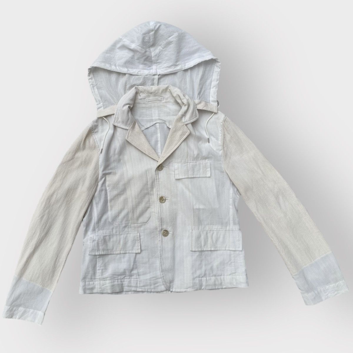 Issey Miyake SS11 Apoc Runway Blazer With Hoodie Size US M / EU 48-50 / 2 - 2 Thumbnail