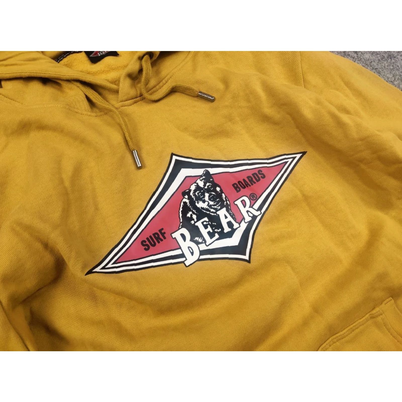 Logo 7 Bear Surfboards Big Logo Yellow Hoodie USA Vintage Style Size US L / EU 52-54 / 3 - 5 Thumbnail