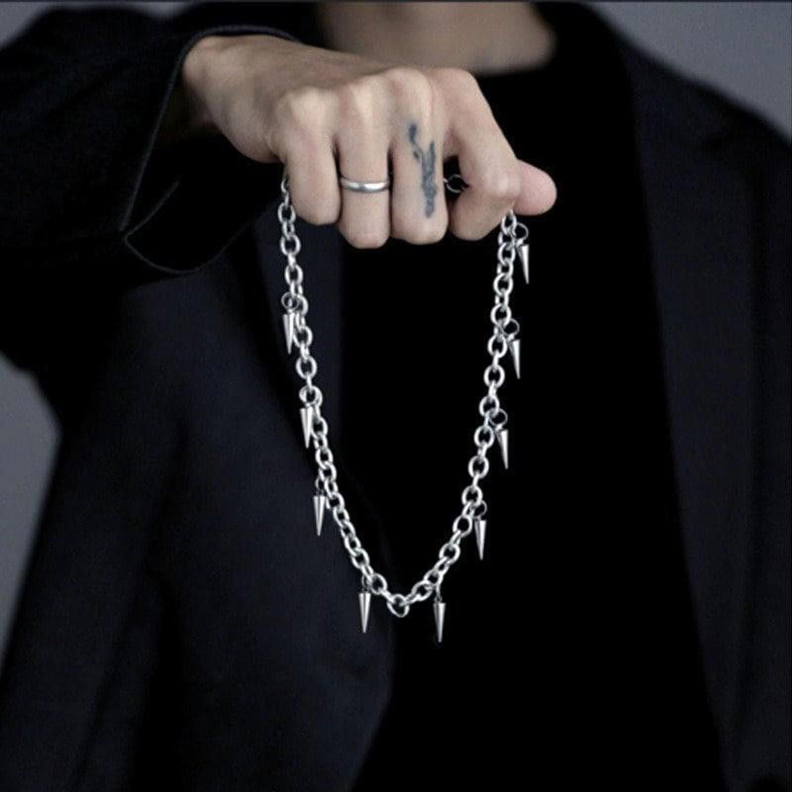 Jewelry Punk Rivet Necklace, Spike Necklace, Grunge Necklace Size ONE SIZE - 1 Thumbnail