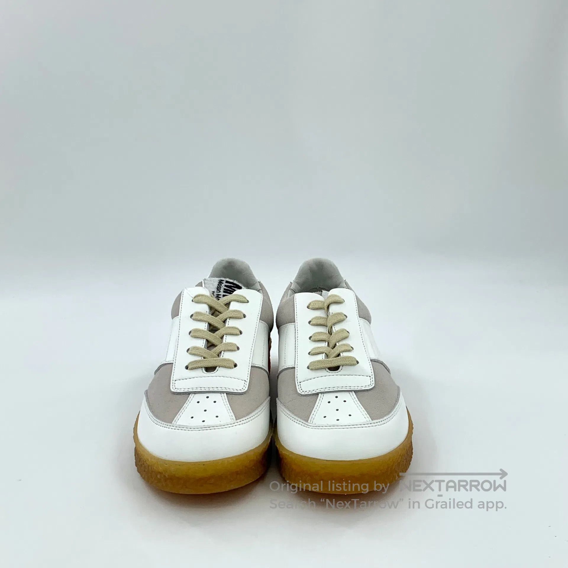 Maison Margiela Maison Margiela White Leather Laced Casual Flat Loafers wi Size US 6.5 / IT 36.5 - 3 Thumbnail