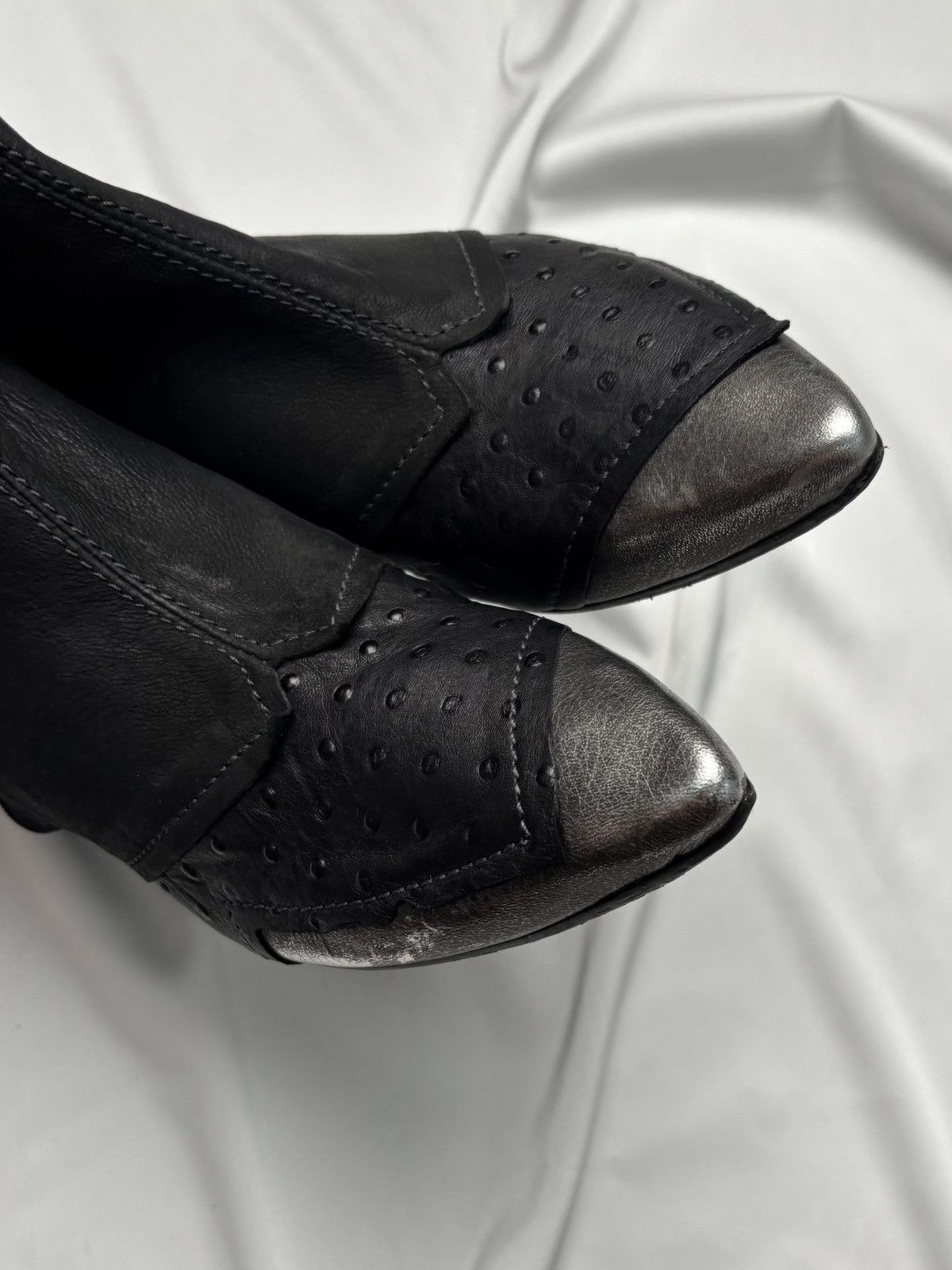Other Black leather double zip boots like as98 Size US 9 / IT 39 - 6 Thumbnail