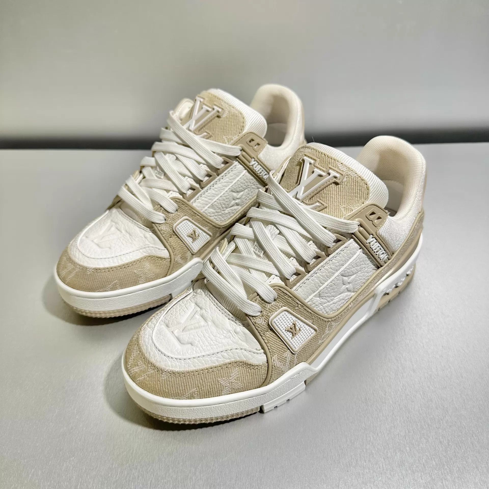 LV Trainer Tan Denim Women's 36 MINT