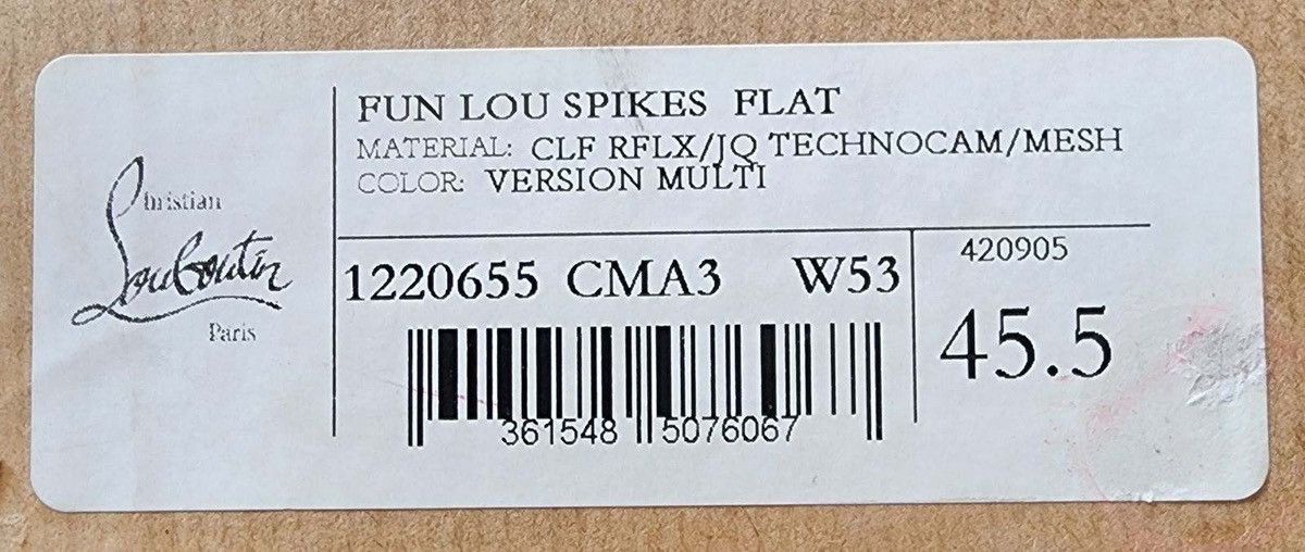 Christian Louboutin New Christian Louboutin Fun Lou Spikes Flat Men’s Size 12.5 Size US 12.5 / EU 45-46 - 8 Thumbnail