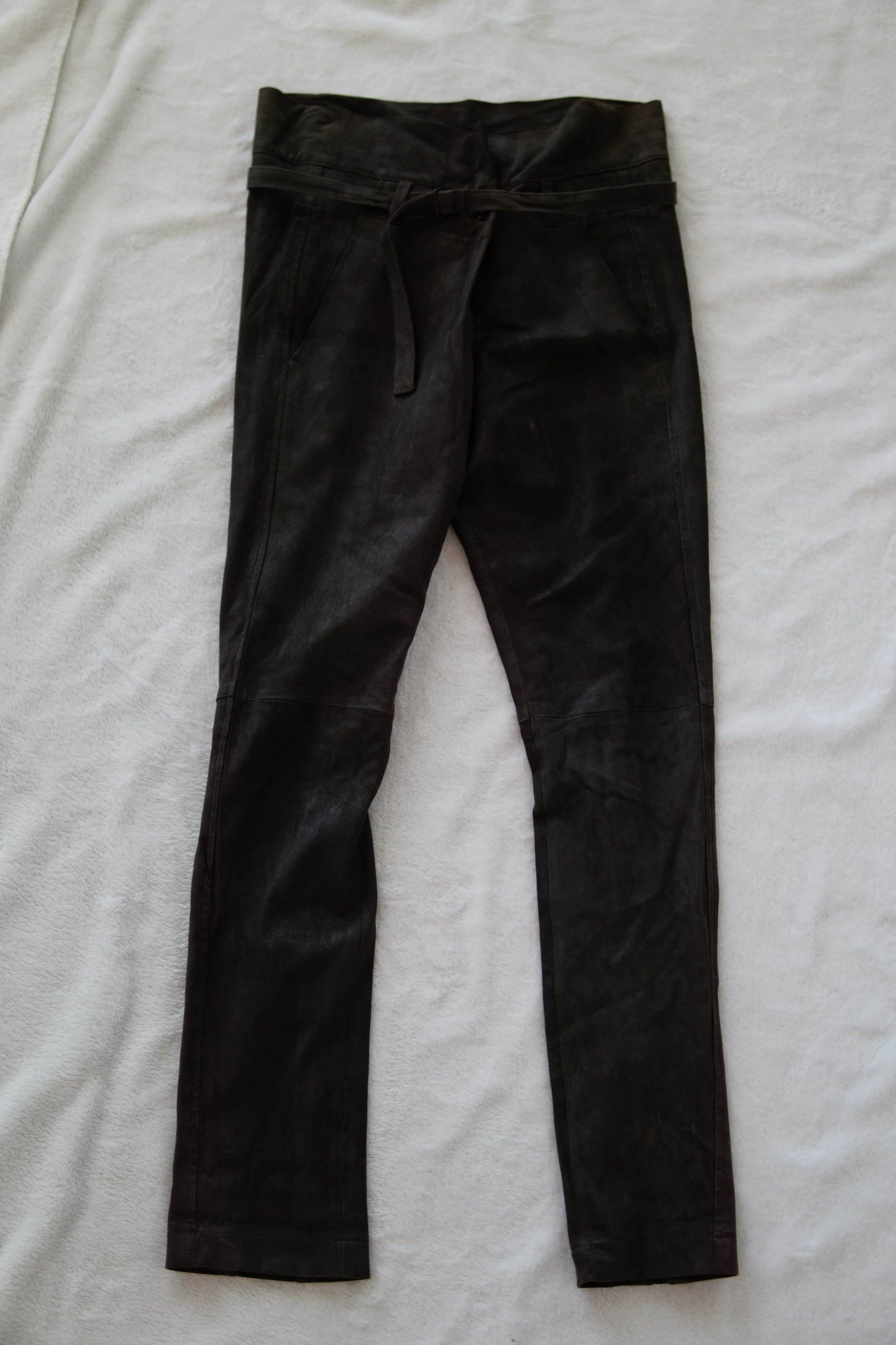 00's Leather Paper Bag Pants