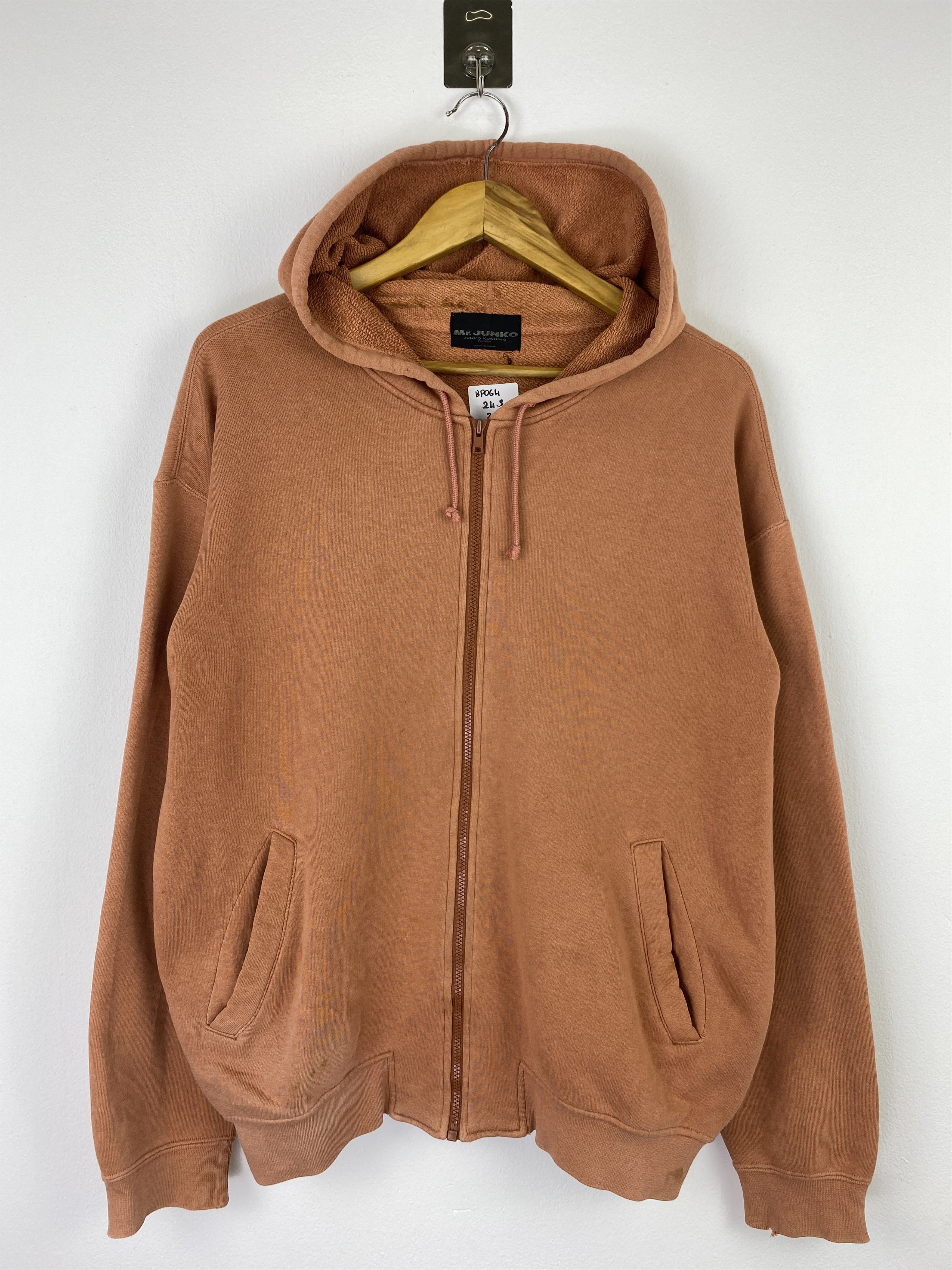 Mr. Junko Vintage 90s Mr. Junko Back Logo Zipper Ups Hoodie BP0064 Size US XXL / EU 58 / 5 - 1 Thumbnail