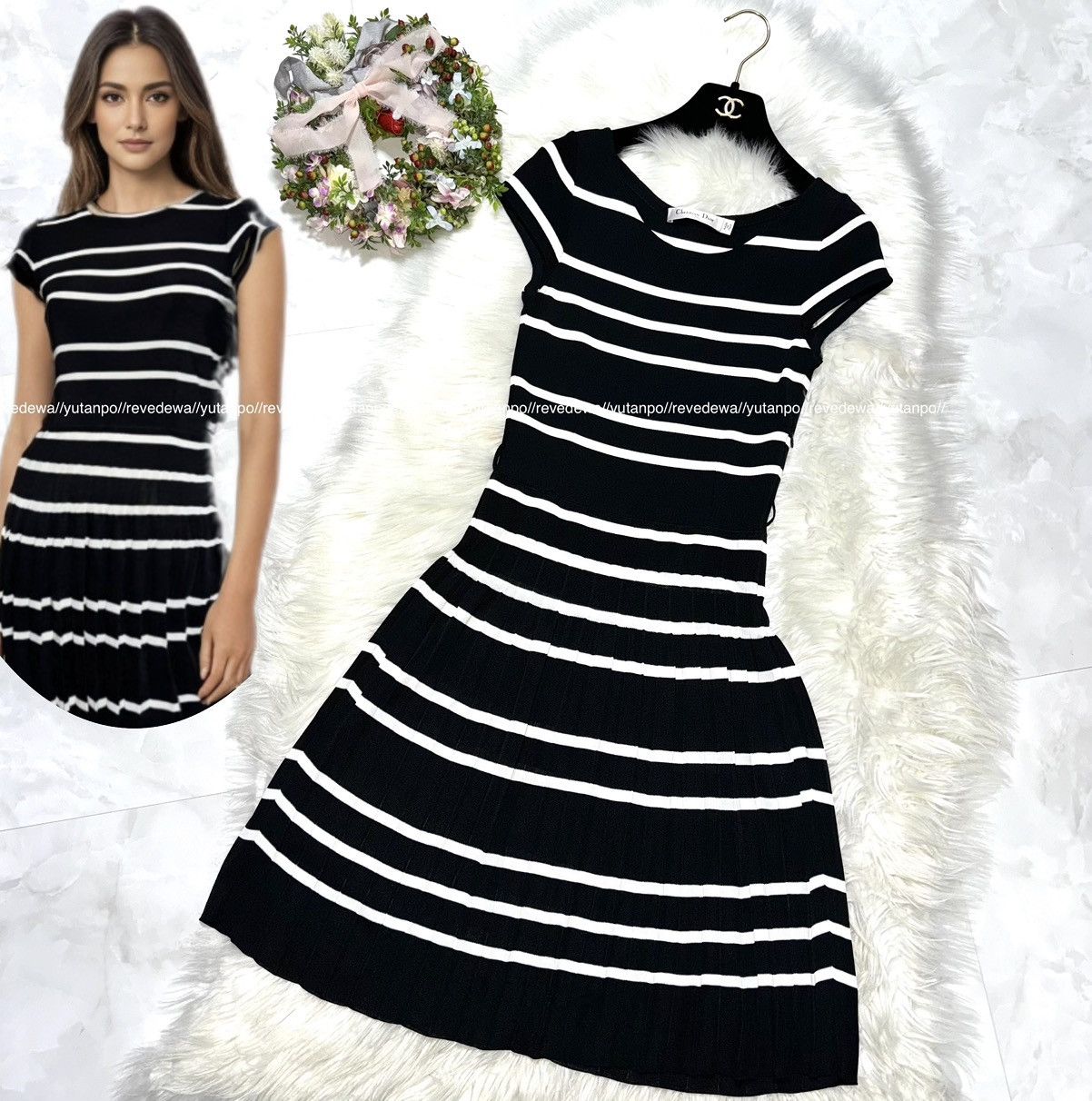 Christian Dior Monsieur current tag, Christian Dior, pleated one-piece dress, Size S / US 4 / IT 40 - 1 Thumbnail