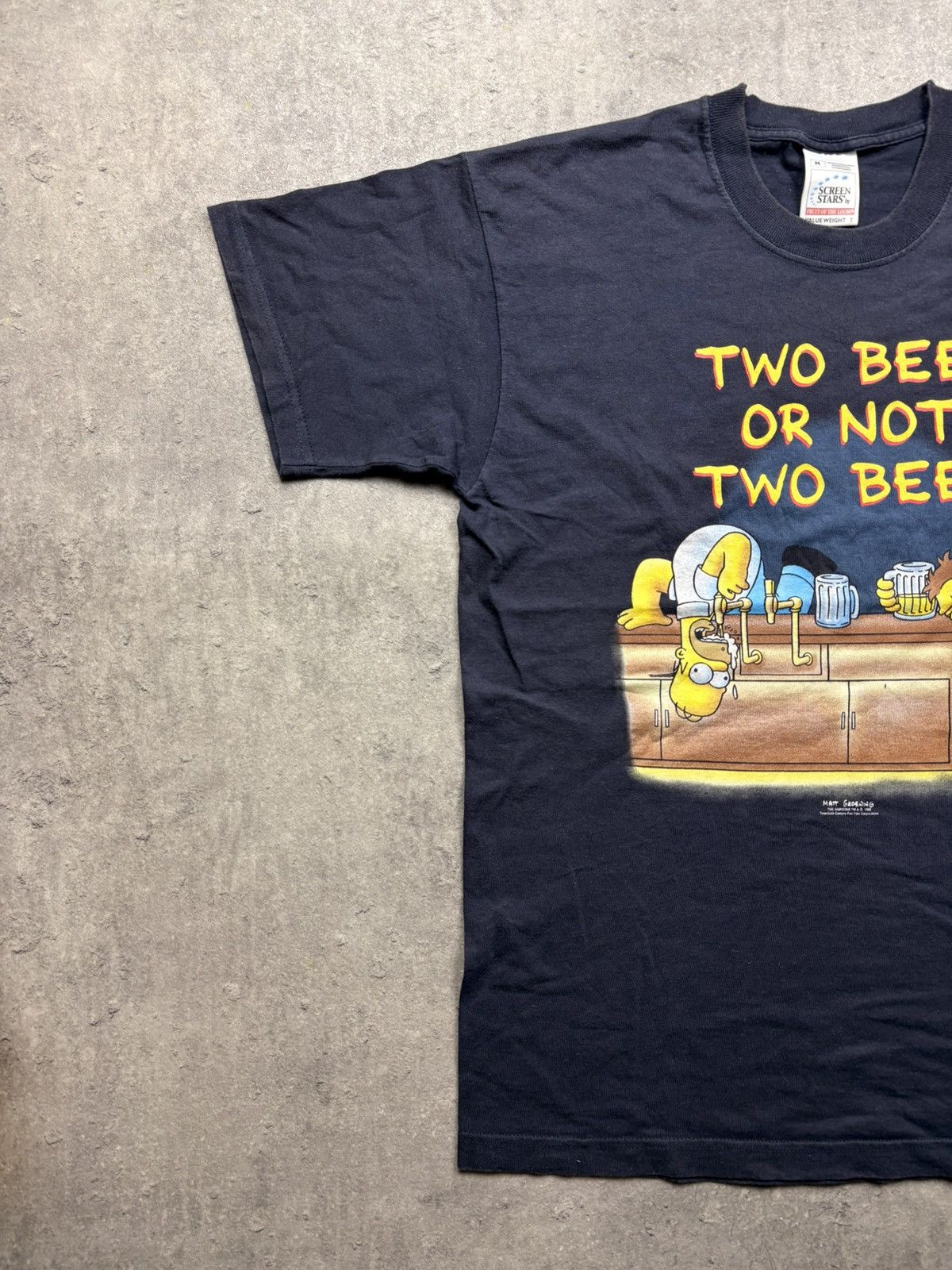 The Simpsons Vintage “Two Beer or Not Two Beer” 1988 T-Shirt Simpsons Size US M / EU 48-50 / 2 - 2 Thumbnail