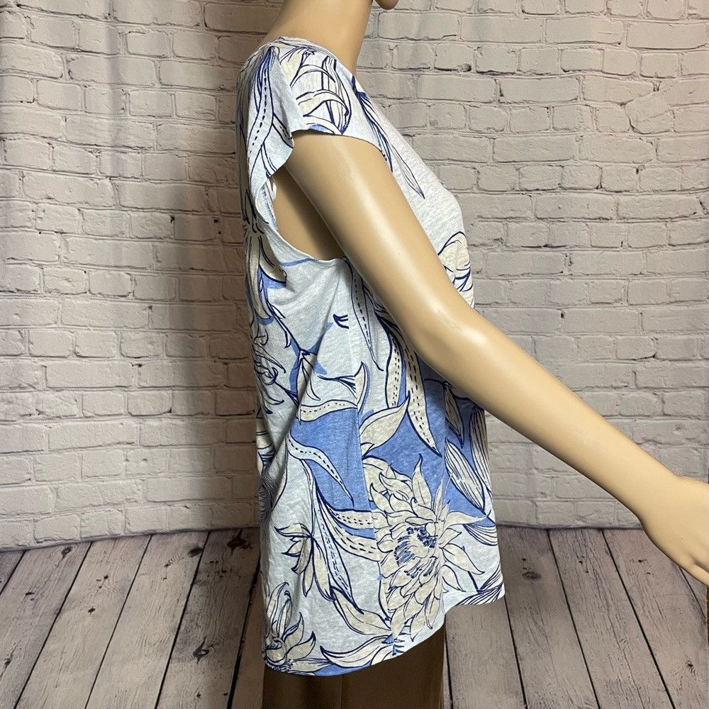 Halston NWT New Halston Floral Linen Knit Sleeveless Back Button To Size M / US 6-8 / IT 42-44 - 4 Thumbnail