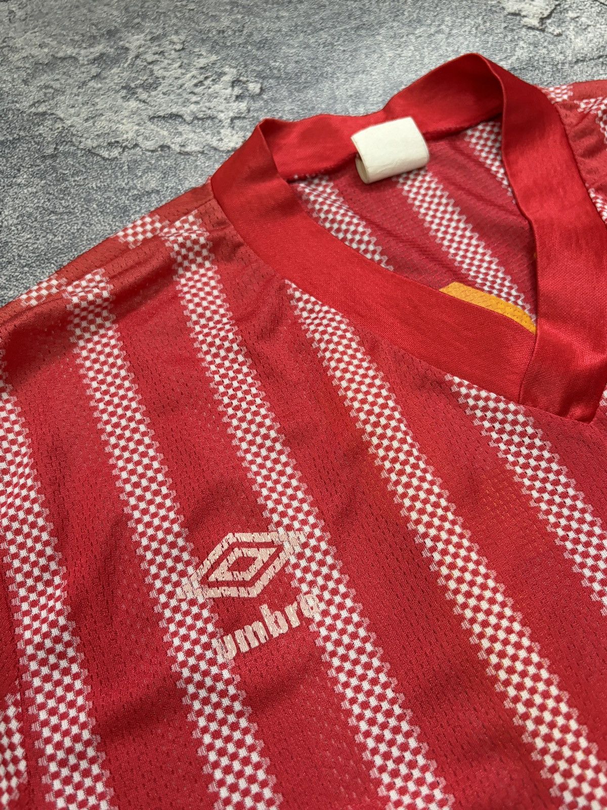 Umbro Vtg 90s Umbro Soccer Jersey Red White Striped USA #13 XL Size US XL / EU 56 / 4 - 6 Thumbnail