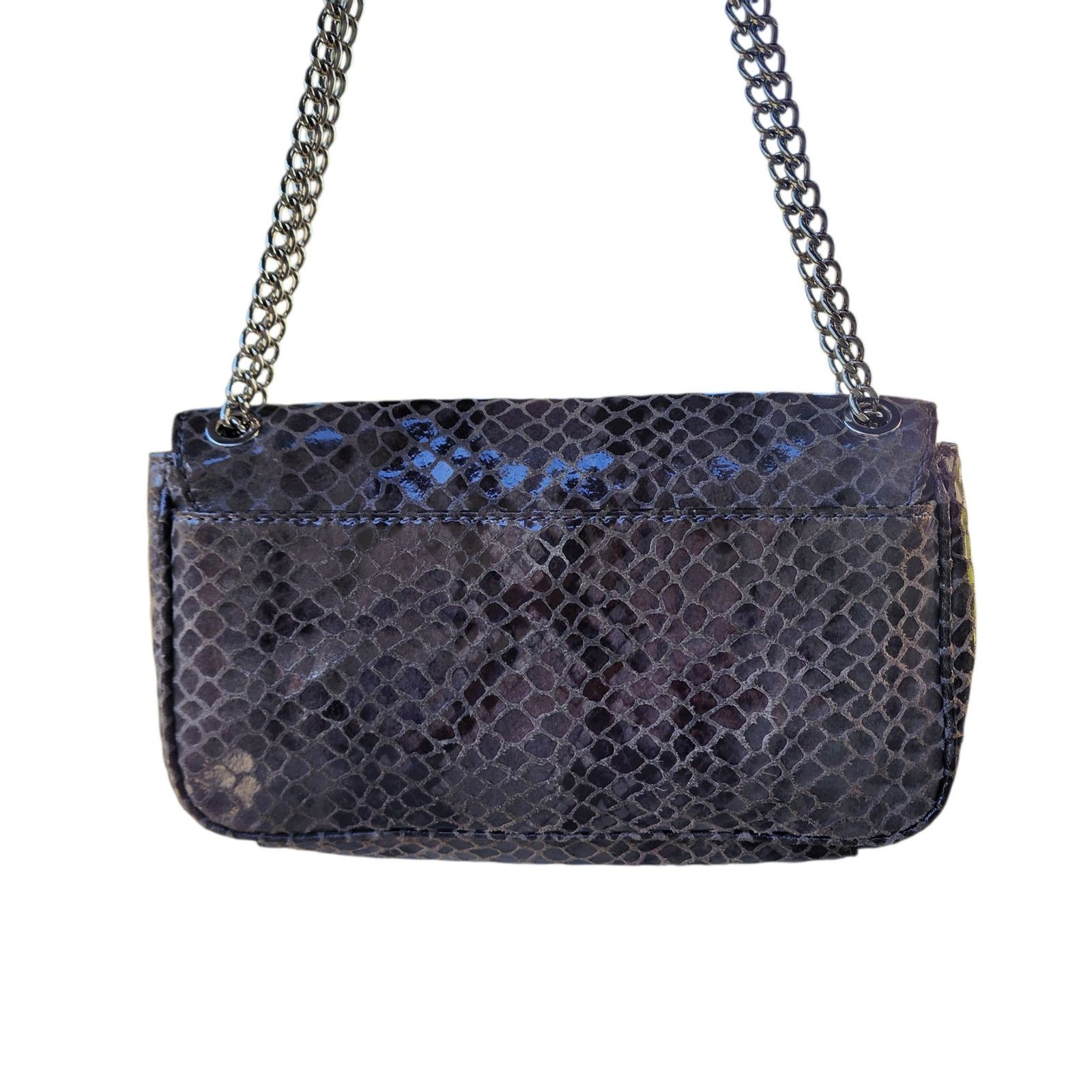 Michael Kors Michael Kors Fulton Python Embossed Leather Chain Strap Bag Size ONE SIZE - 3 Thumbnail